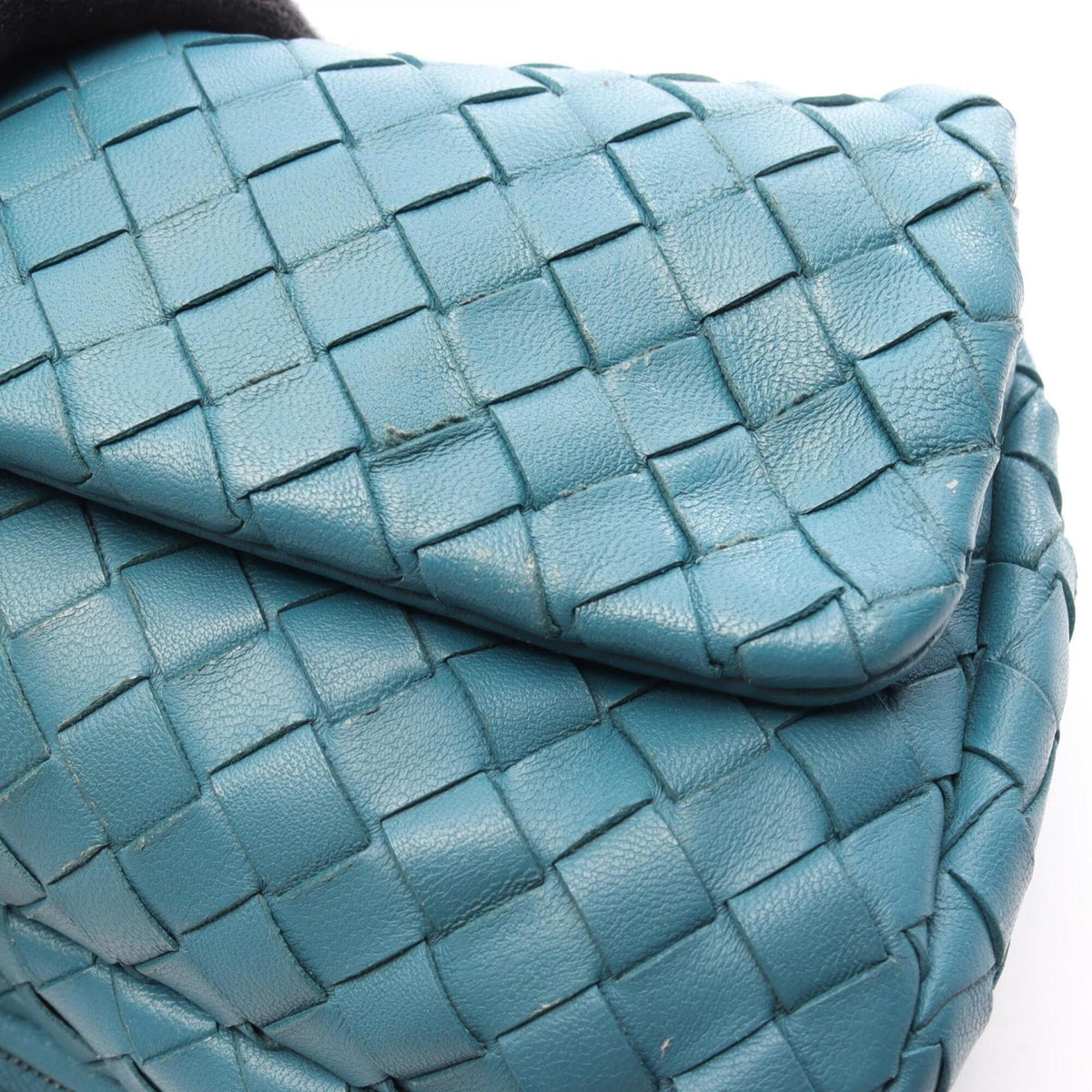 Bottega Veneta Blue Leather Handbag Shoulder Bag (Pre-Owned)