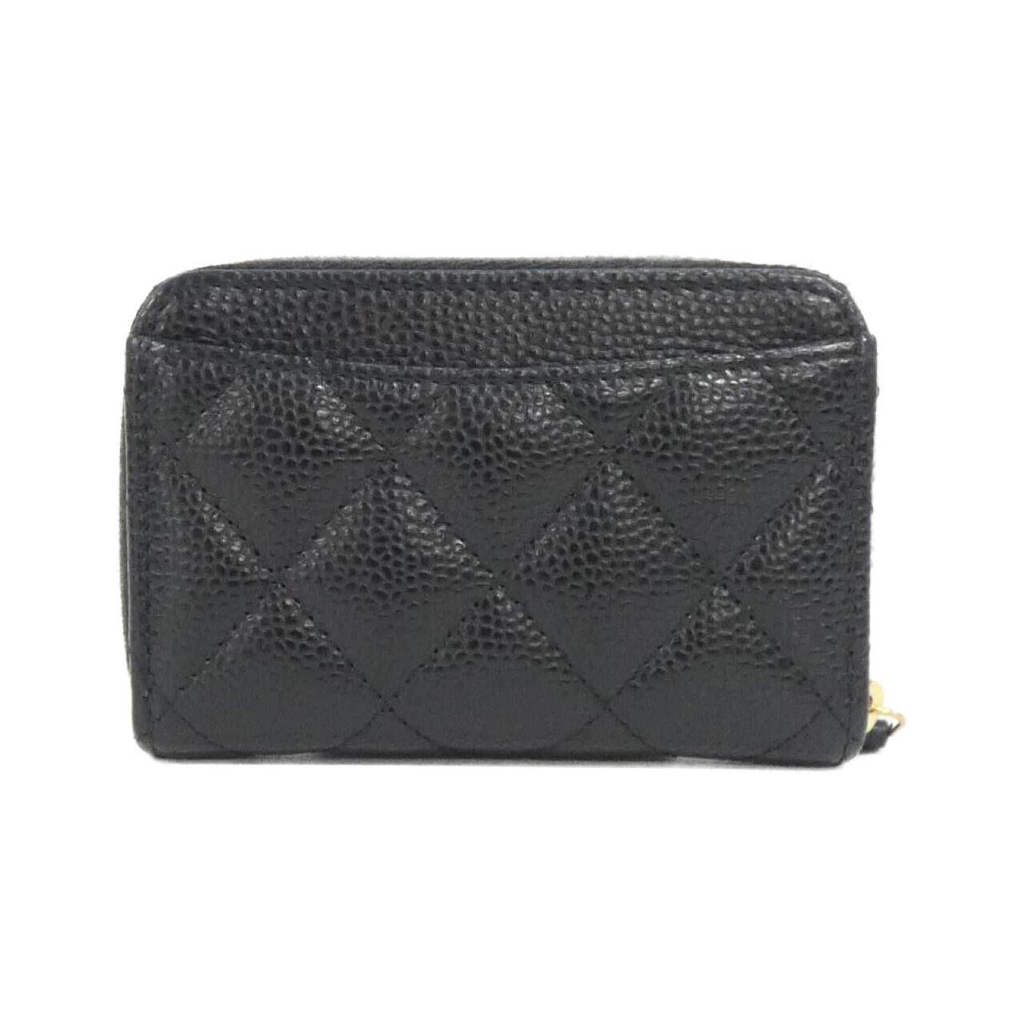 Chanel Black Grained Calfskin Coin Purse/Coin Case (Pre-Owned)