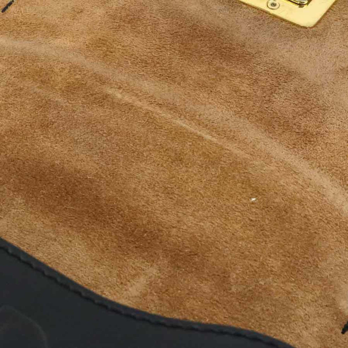 Fendi Black Brown Leather Shoulder Bag (Pre-Owned)