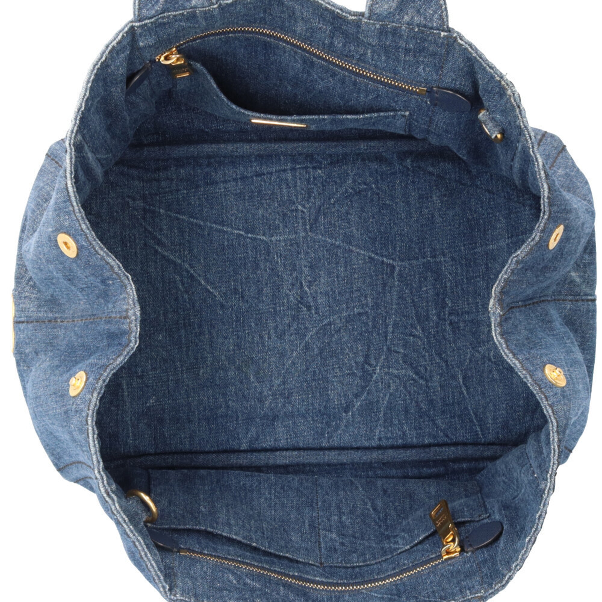 Prada Blue Denim Shoulder Bag (Pre-Owned)