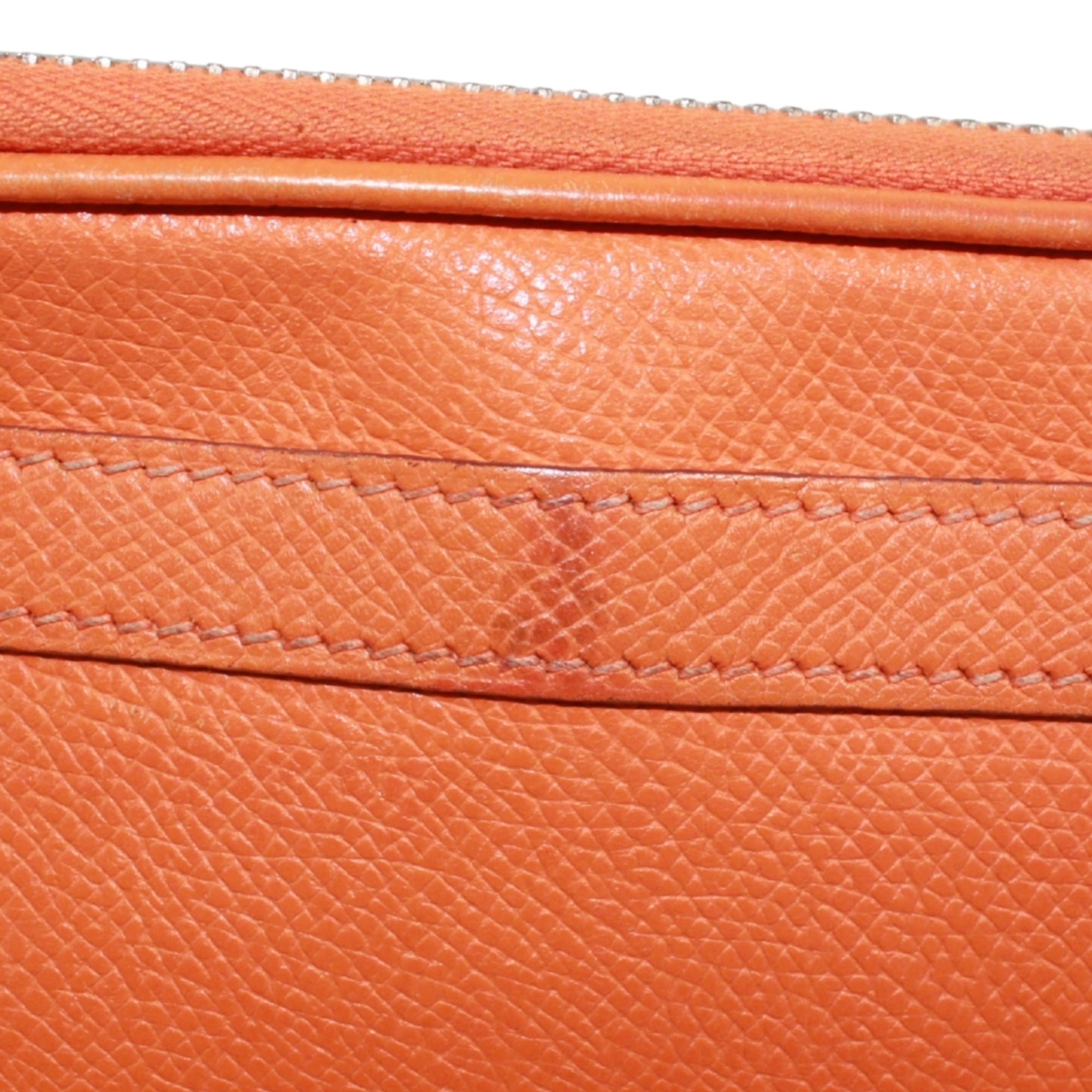 Hermes Orange Epsom Leather Pouch Shoulder Bag (Pre-Owned)