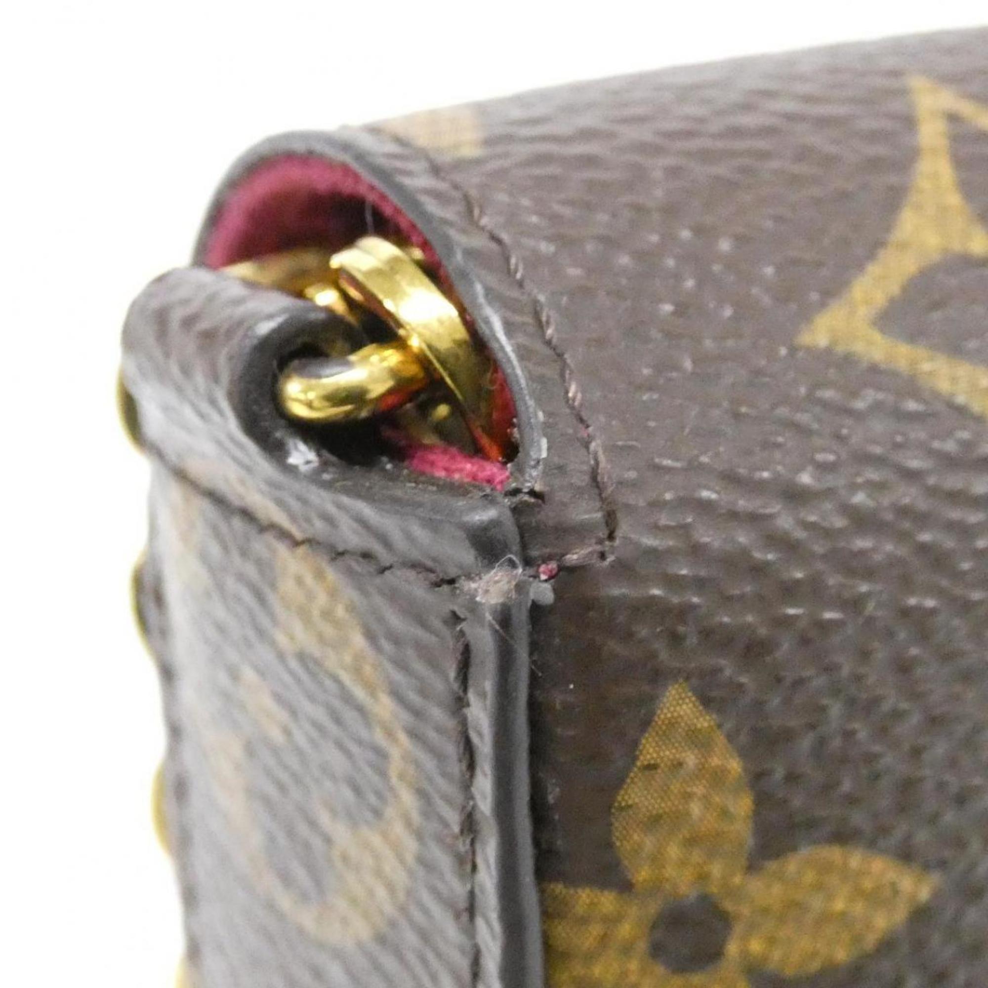 Louis Vuitton Monogram Marron Coated Canvas Pochette Shoulder Bag (Pre-Owned)