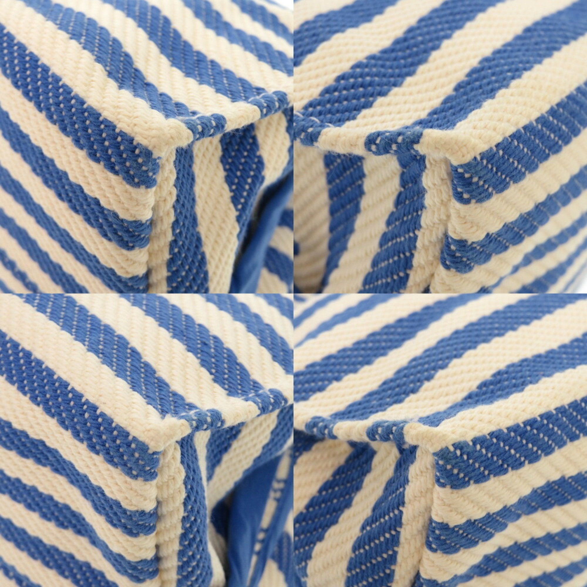 Hermes Blue Ivory Cotton Pouch (Pre-Owned)