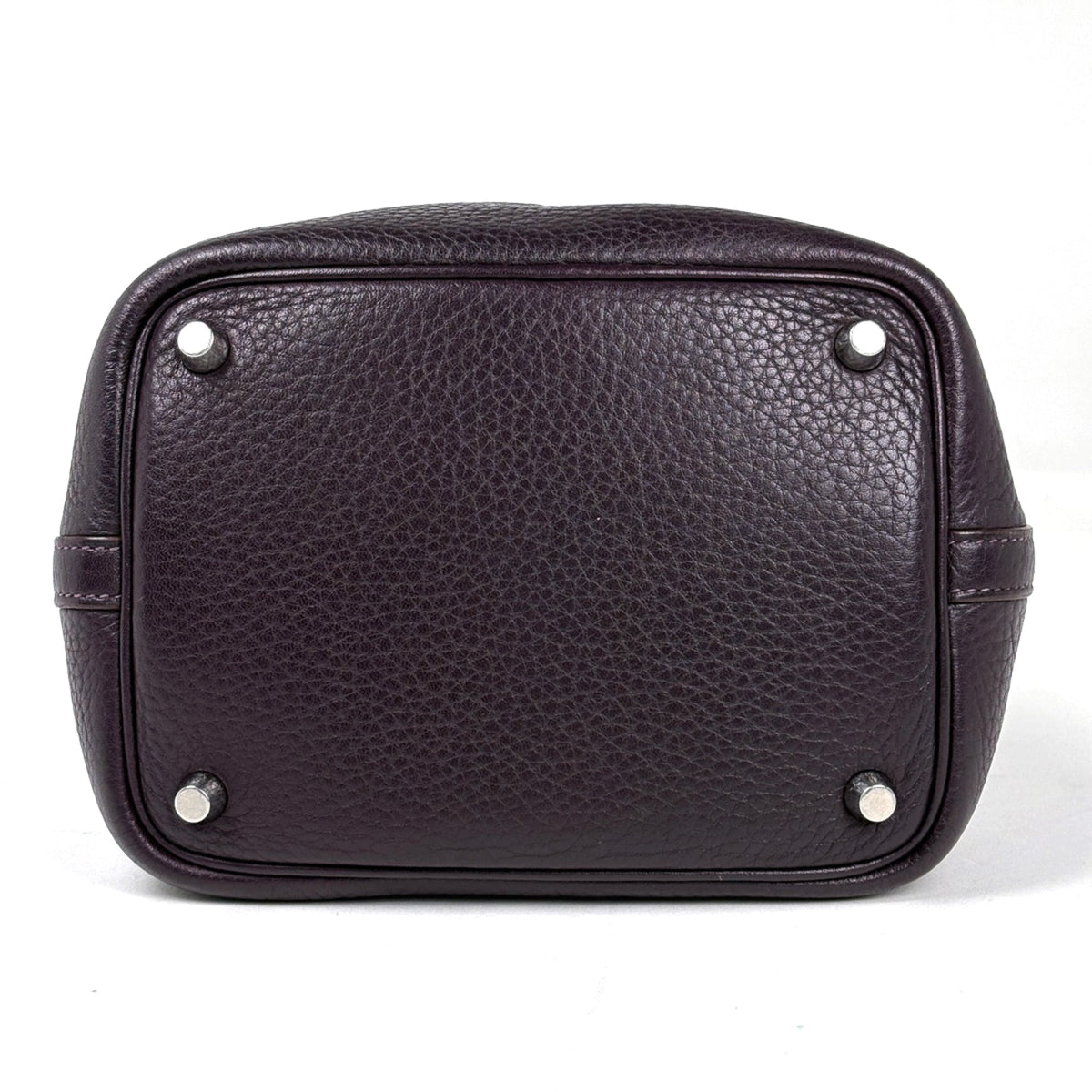 Hermes Raisin Taurillon Clemence Leather Handbag (Pre-Owned)