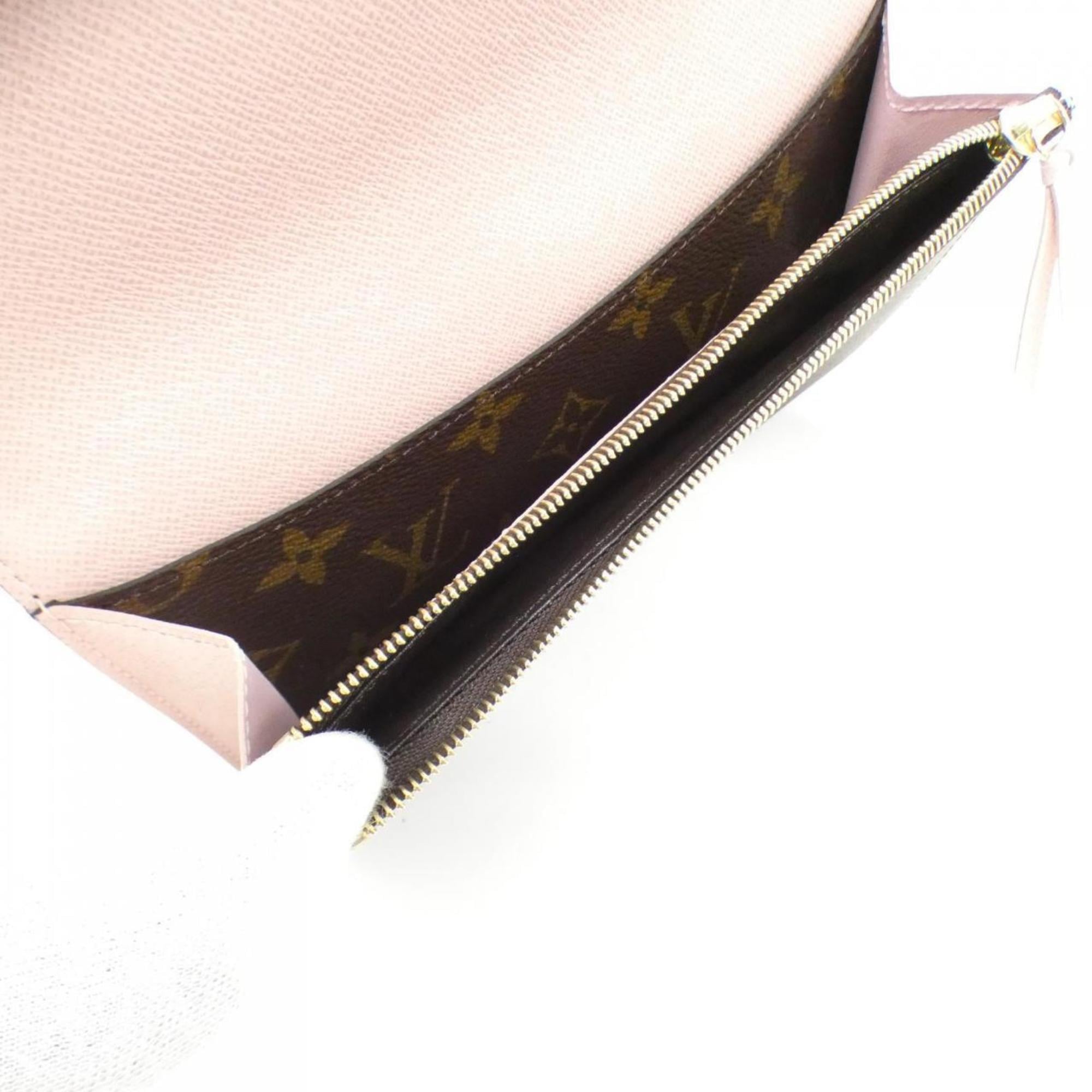 Louis Vuitton Brown Marron Rose Ballerine Coated Canvas Wallet (Bi-Fold) (Pre-Owned)