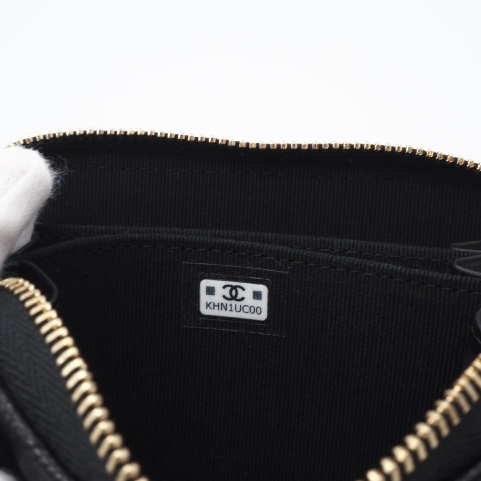 Chanel Matelasse Black Grained Calfskin Coin Purse/Coin Case (Pre-Owned)