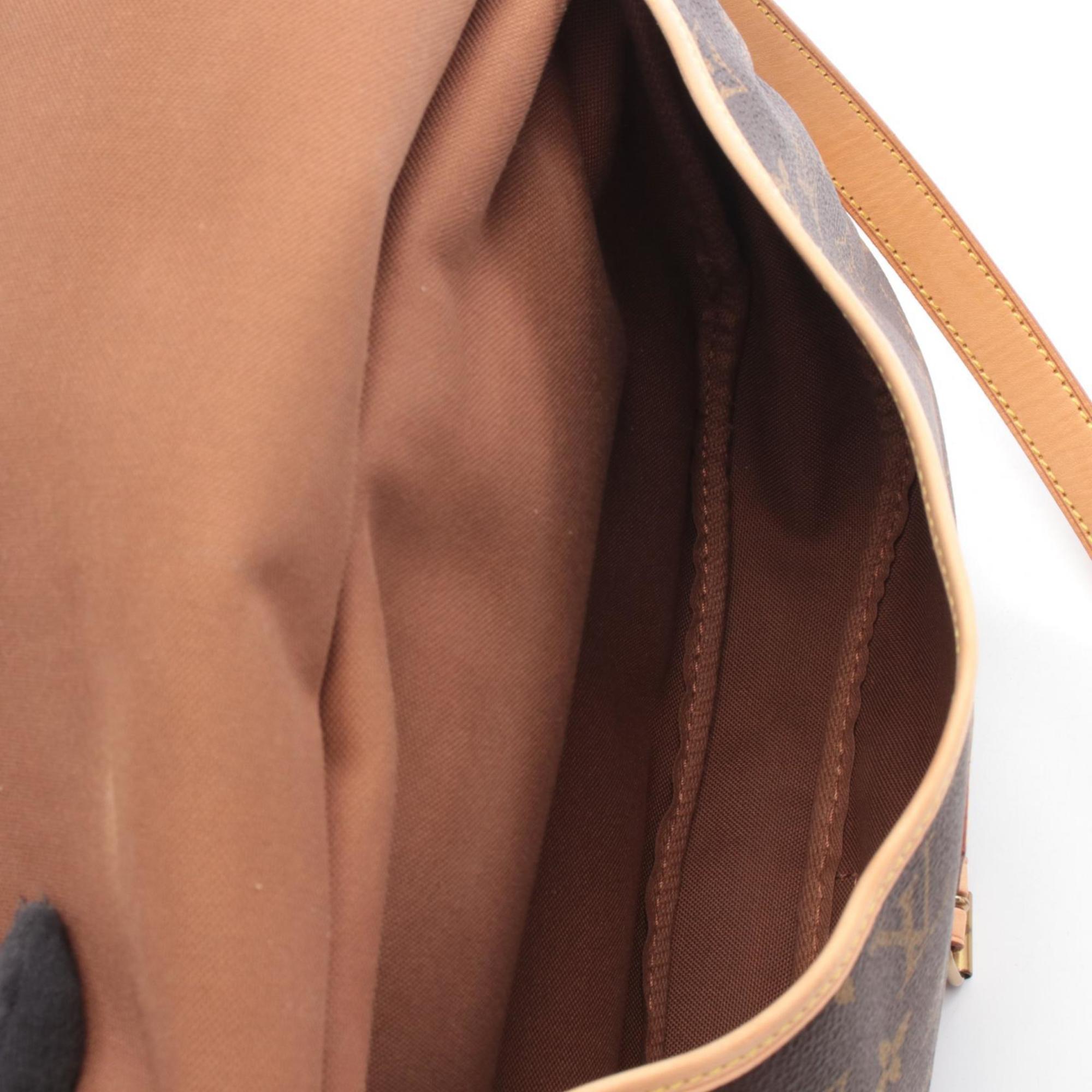 Louis Vuitton Brown Monogram Coated Canvas Leather Shoulder Bag (Pre-Owned)