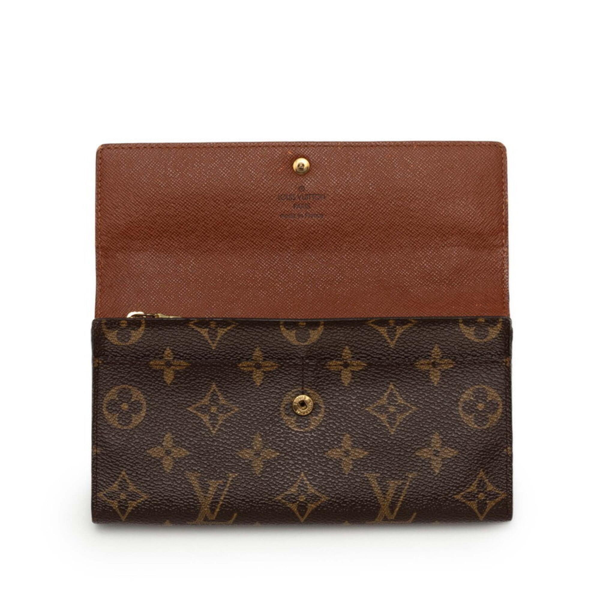 Louis Vuitton Brown Pvc Long Wallet (Bi-Fold) (Pre-Owned)
