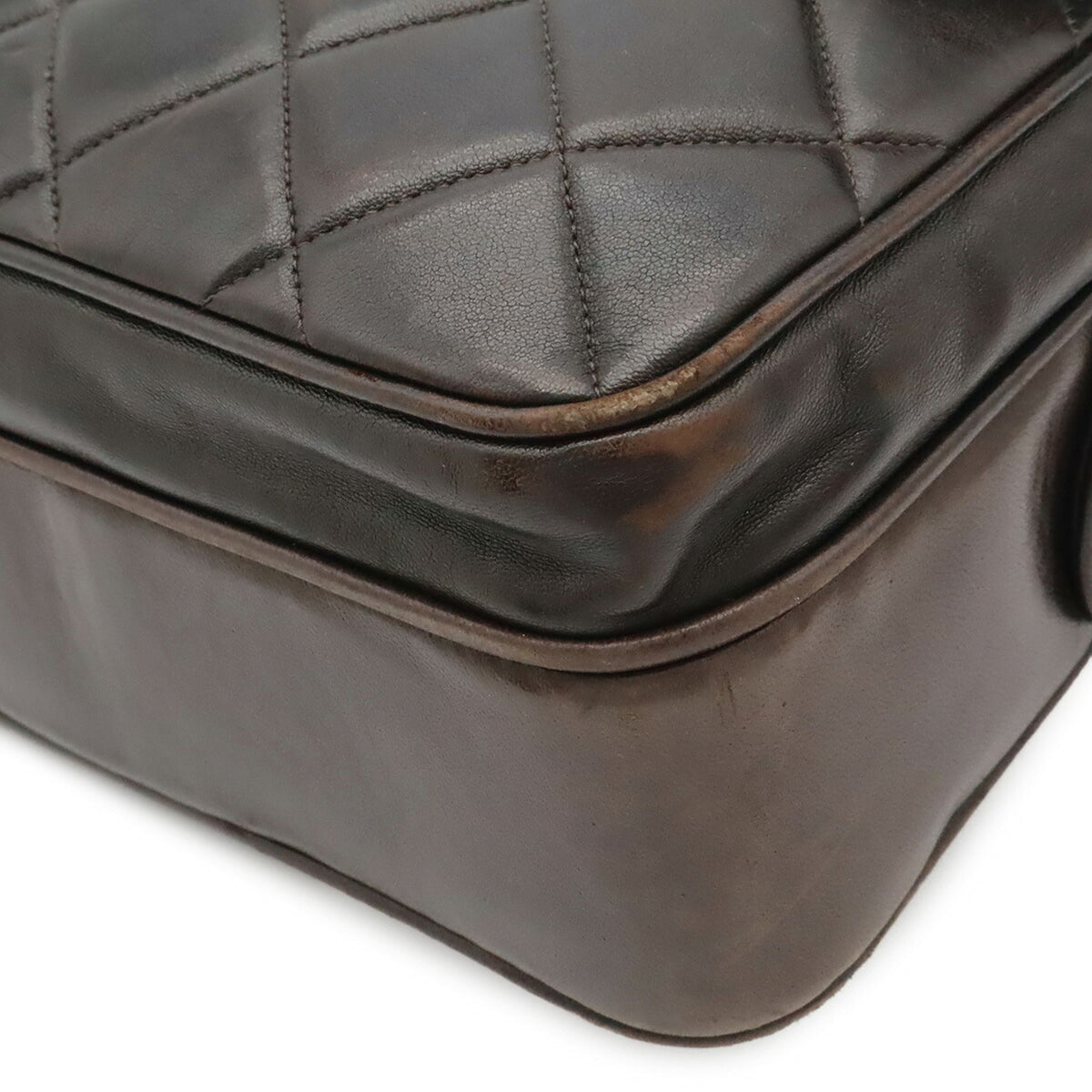 Chanel Matelasse Black Leather Shoulder Bag Tote Bag (Pre-Owned)