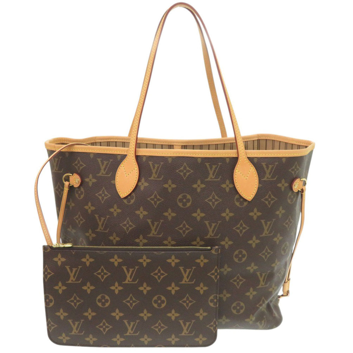 Louis Vuitton Brown Monogram Handbag Pouch Tote Bag (Pre-Owned)