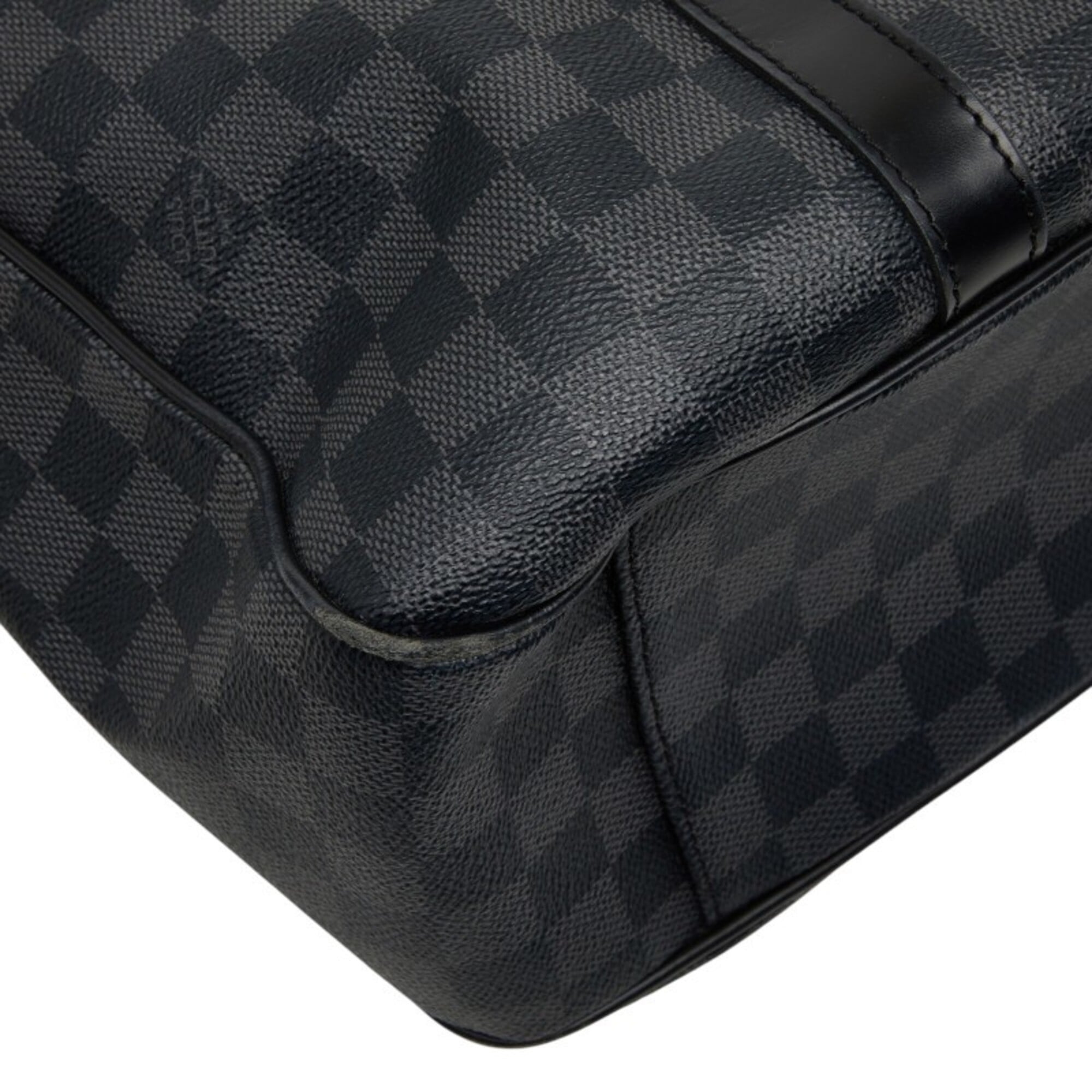 Louis Vuitton Black Pvc Leather Shoulder Bag Tote Bag (Pre-Owned)