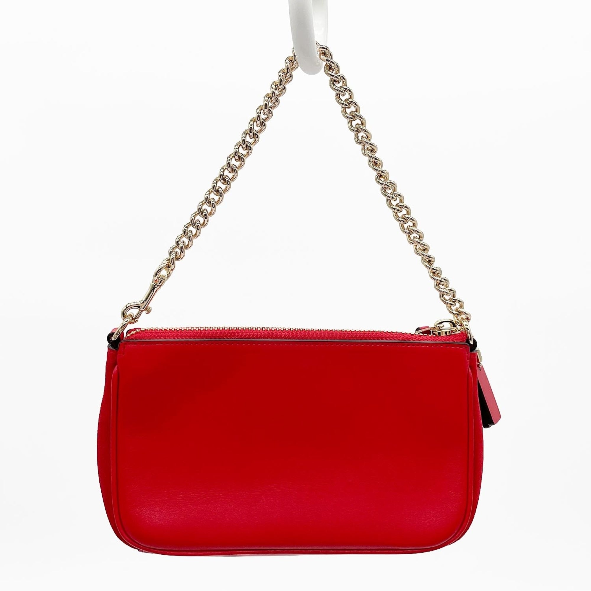 Coach Red Color Leather Handbag (Pre-Owned)