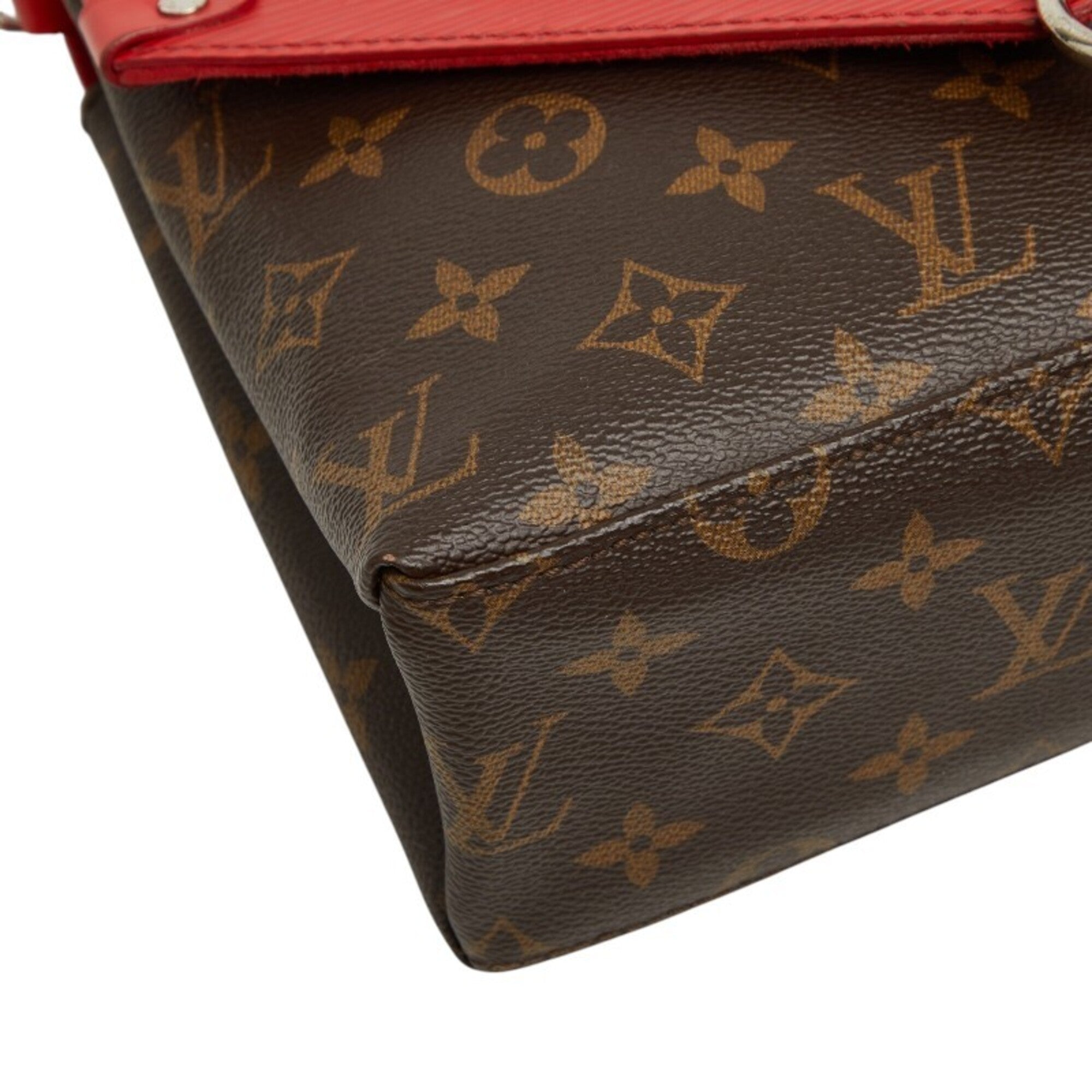 Louis Vuitton Brown Coquelicots Red Color Pvc Leather Shoulder Bag (Pre-Owned)