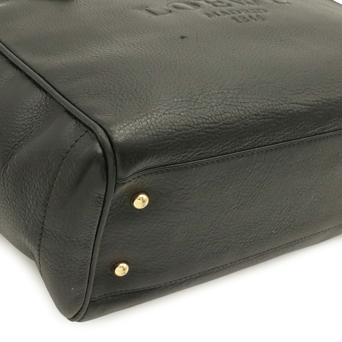 Loewe Black Leather Handbag Tote Bag (Pre-Owned)