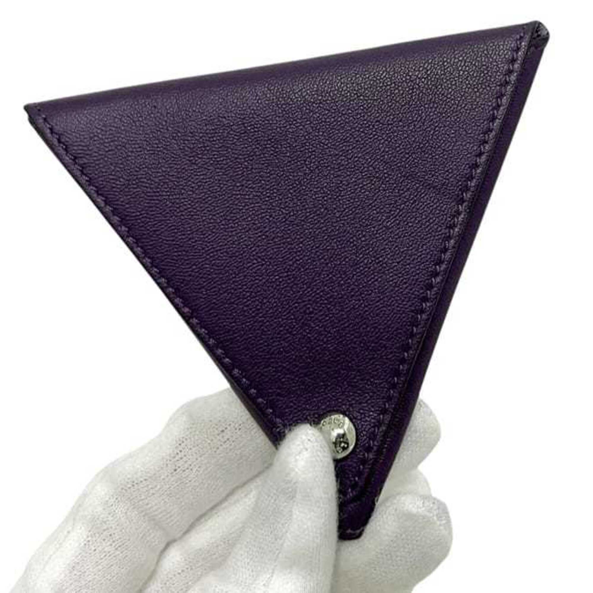Loewe Purple Leather Coin Purse/Coin Case (Pre-Owned)