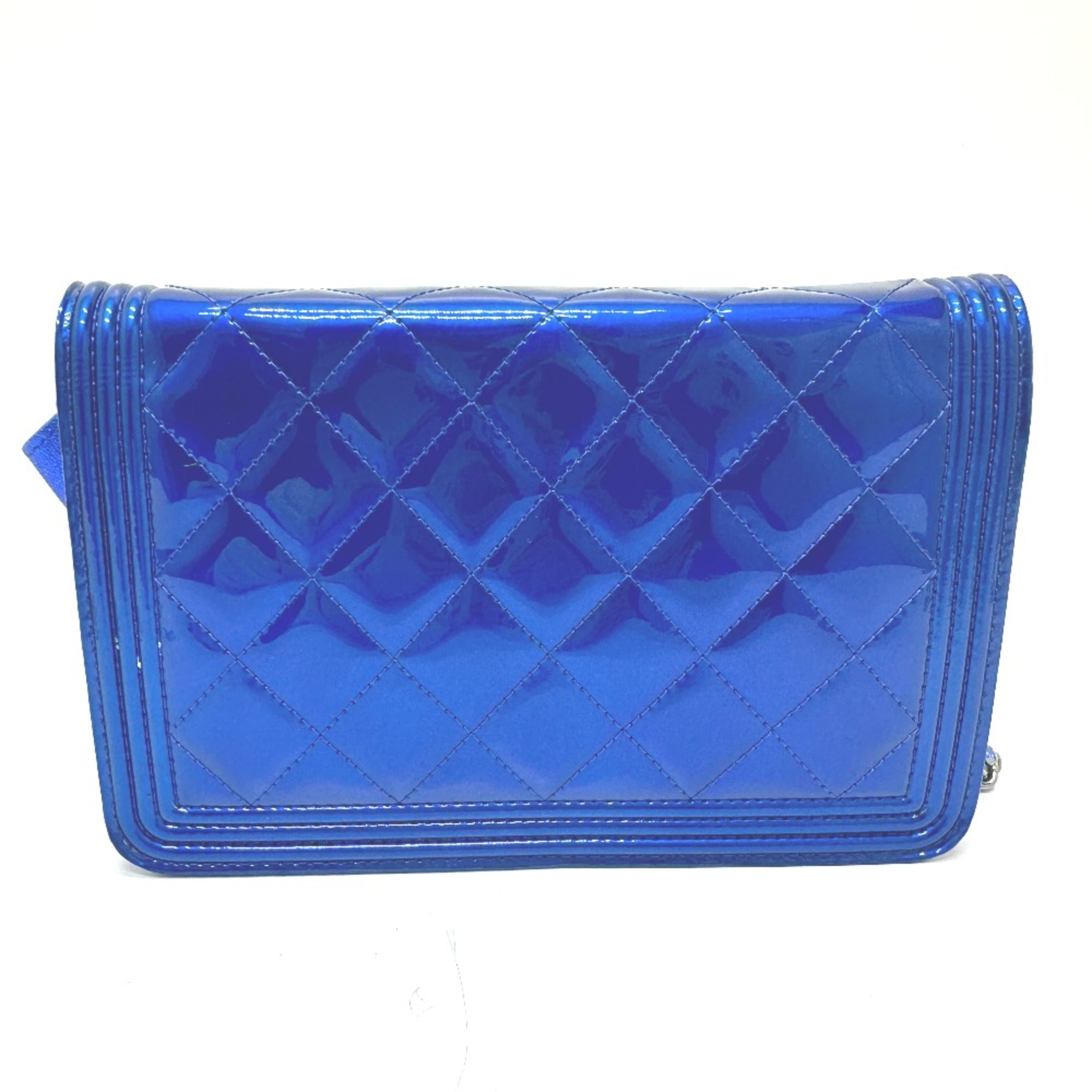 Chanel Blue Leather Shoulder Bag (Pre-Owned)