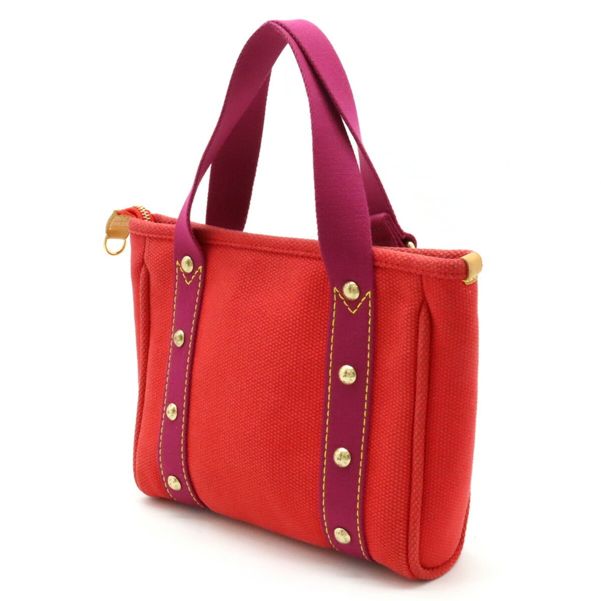 Louis Vuitton Rouge Canvas Handbag Tote Bag (Pre-Owned)
