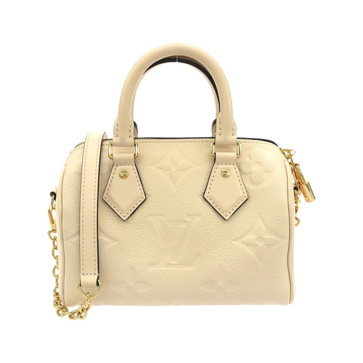 Louis Vuitton Beige Leather Boston Bag (Pre-Owned)