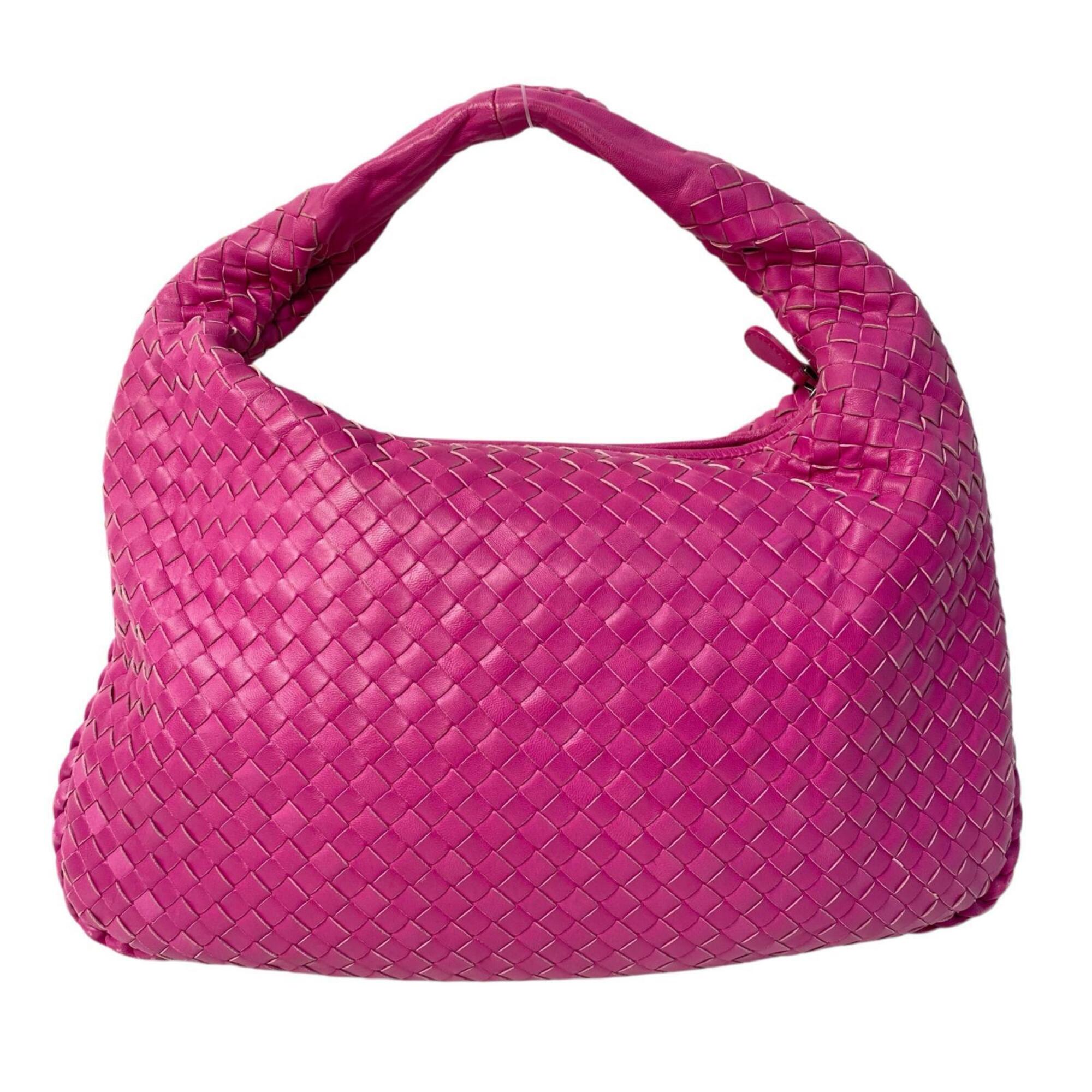 Bottega Veneta Pink Purple Leather Shoulder Bag (Pre-Owned)