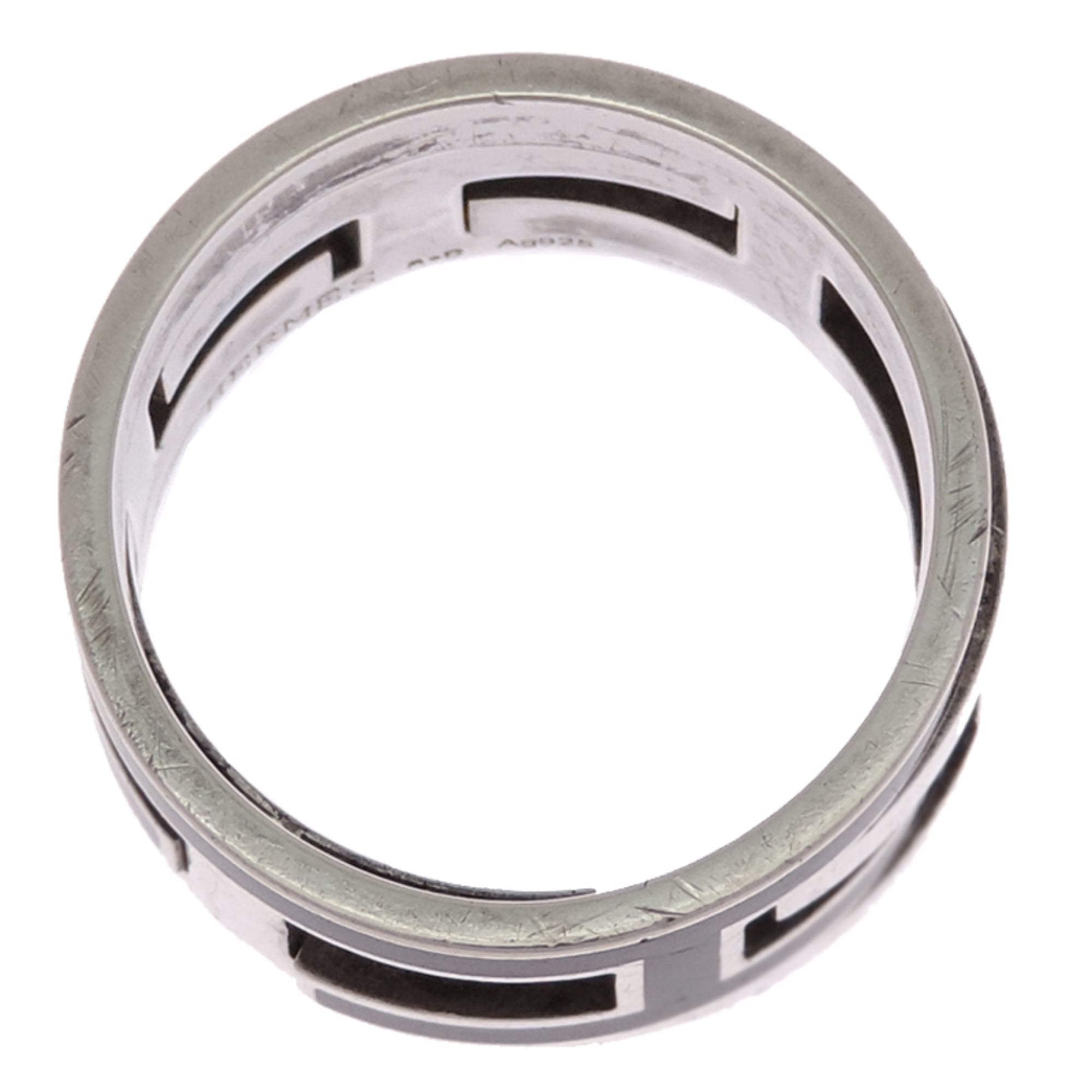 Hermes Silver 925 Band Ring (Pre-Owned)