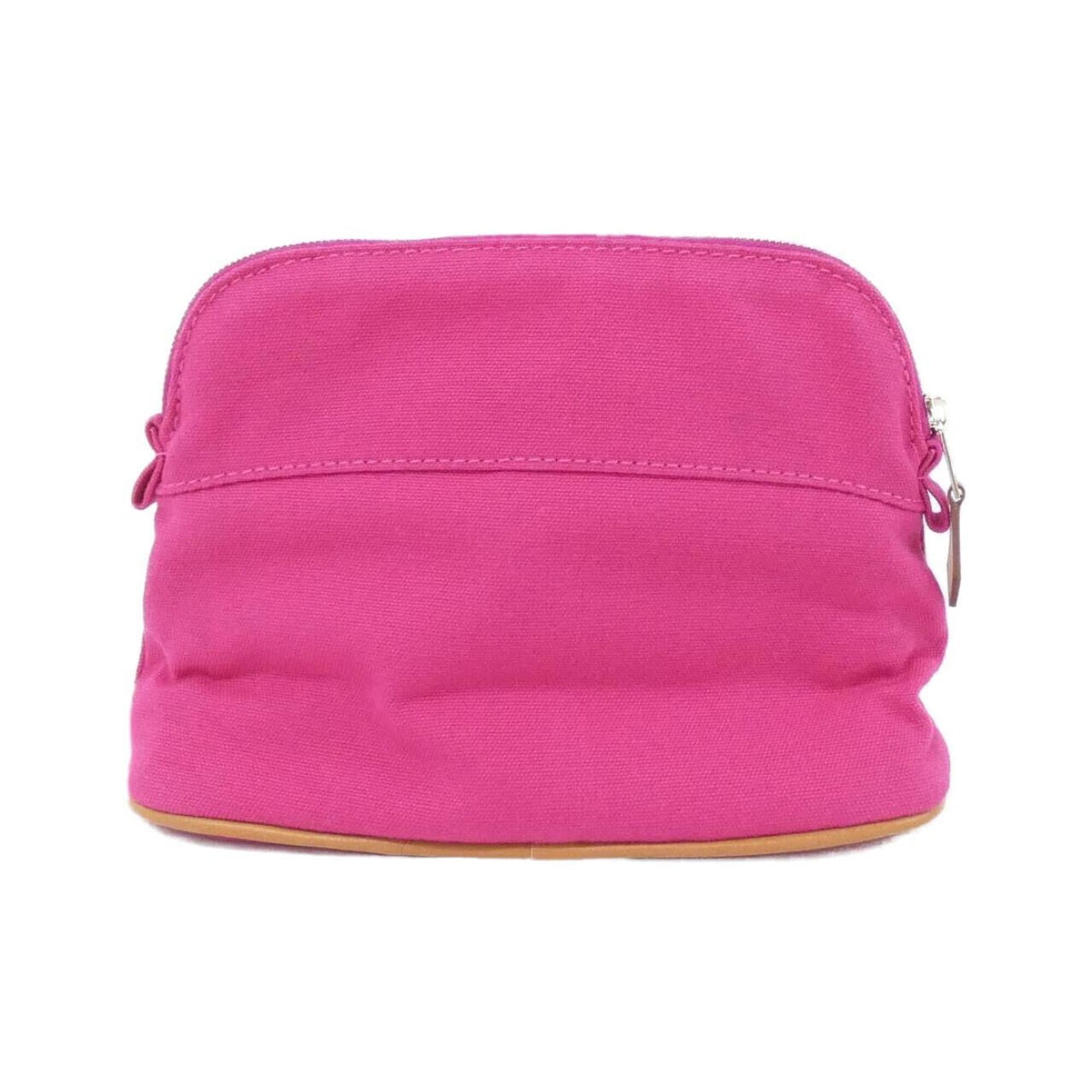 Hermes Bolide Fuchsia Canvas Handbag (Pre-Owned)
