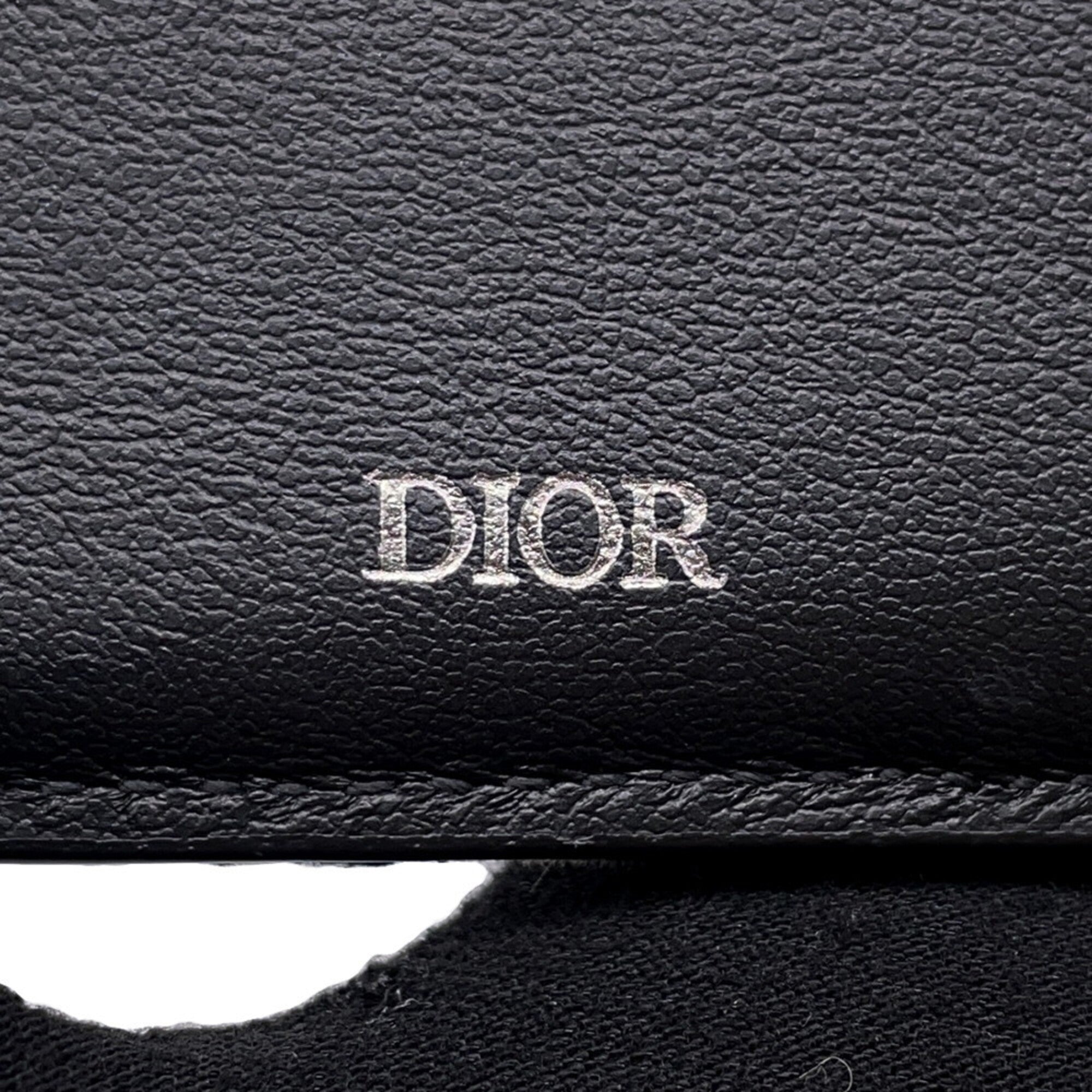Christian Dior Beige Black Jacquard Wallet (Bi-Fold) (Pre-Owned)
