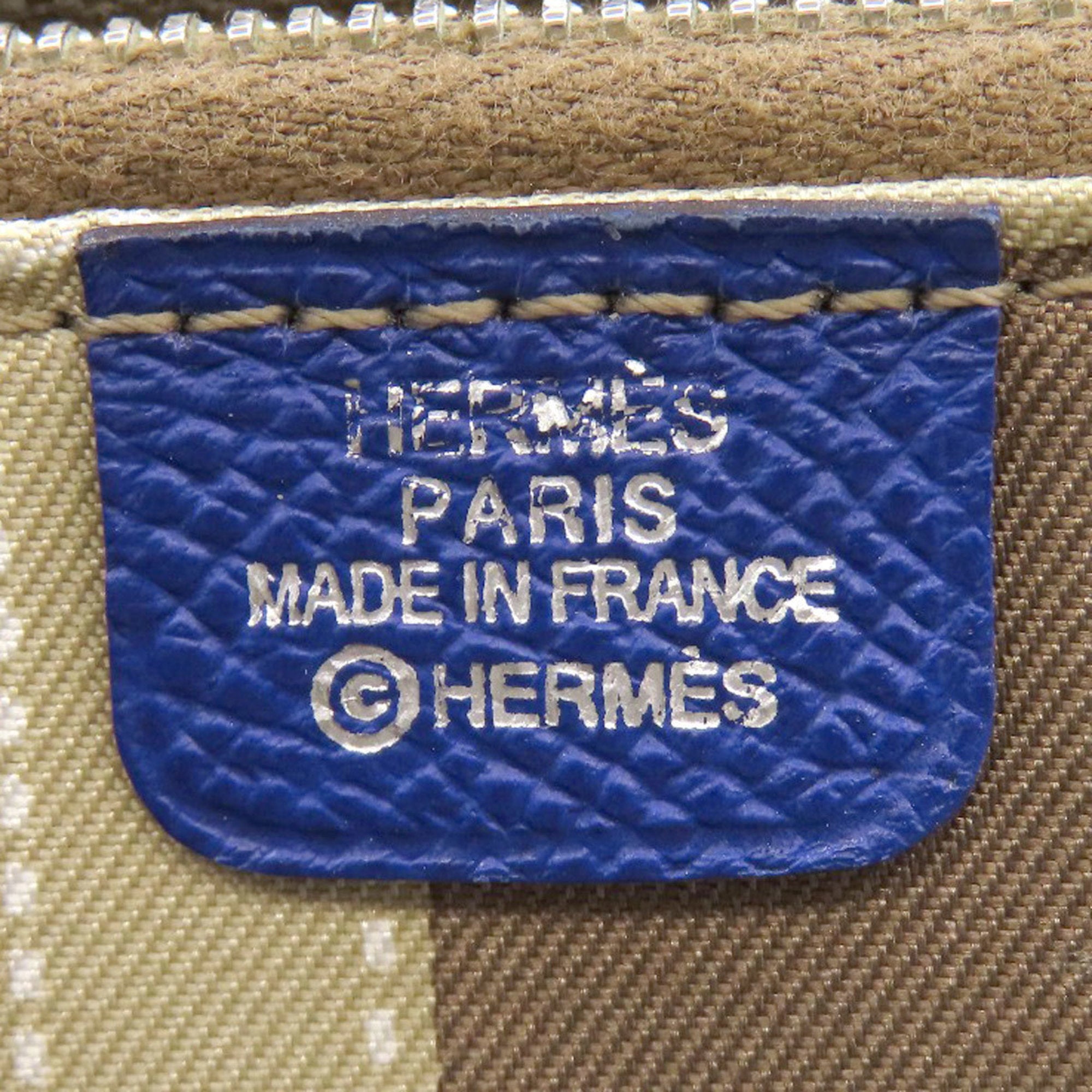 Hermes Blue Epsom Leather Coin Purse/Coin Case (Pre-Owned)