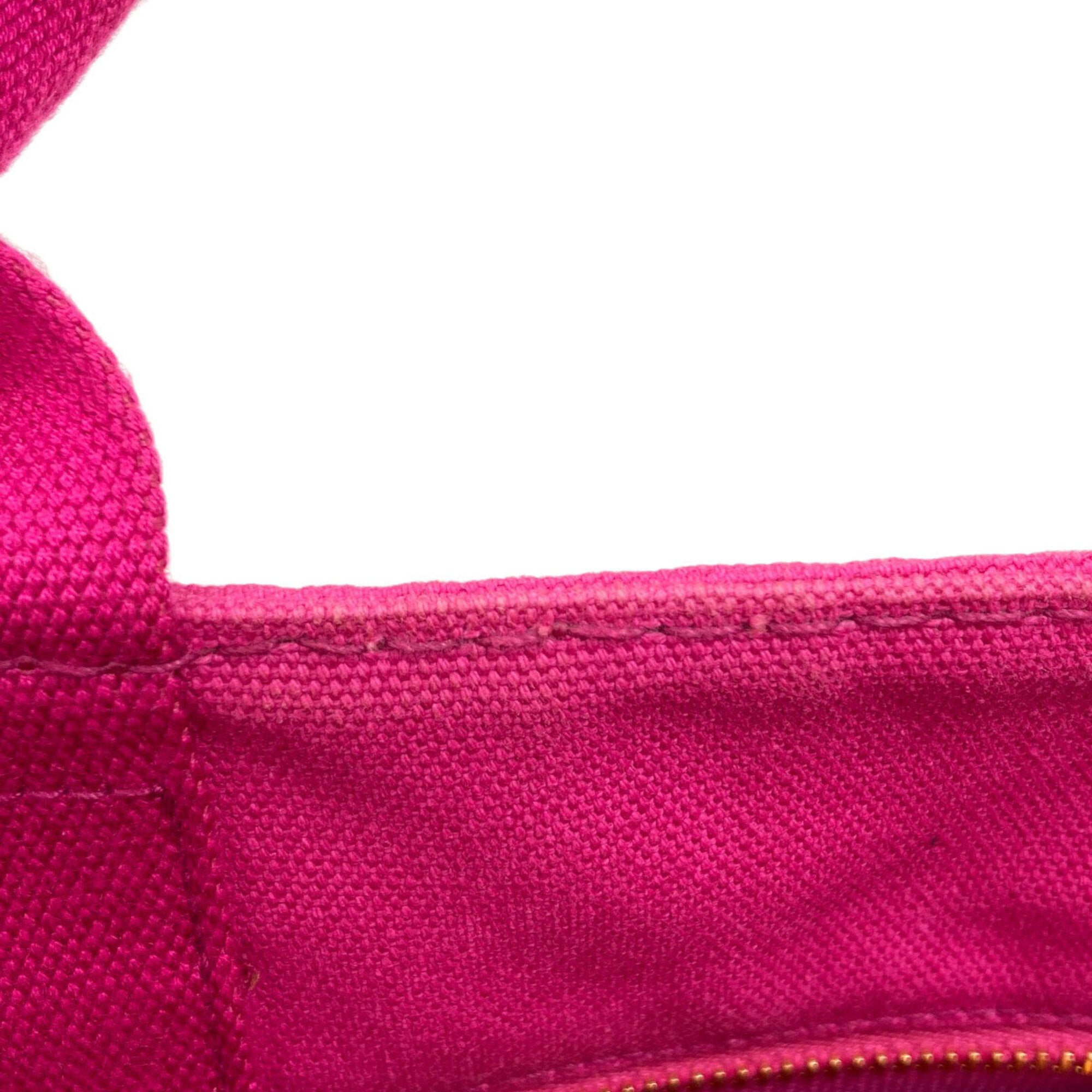 Prada Canapa Pink Canvas Handbag (Pre-Owned)