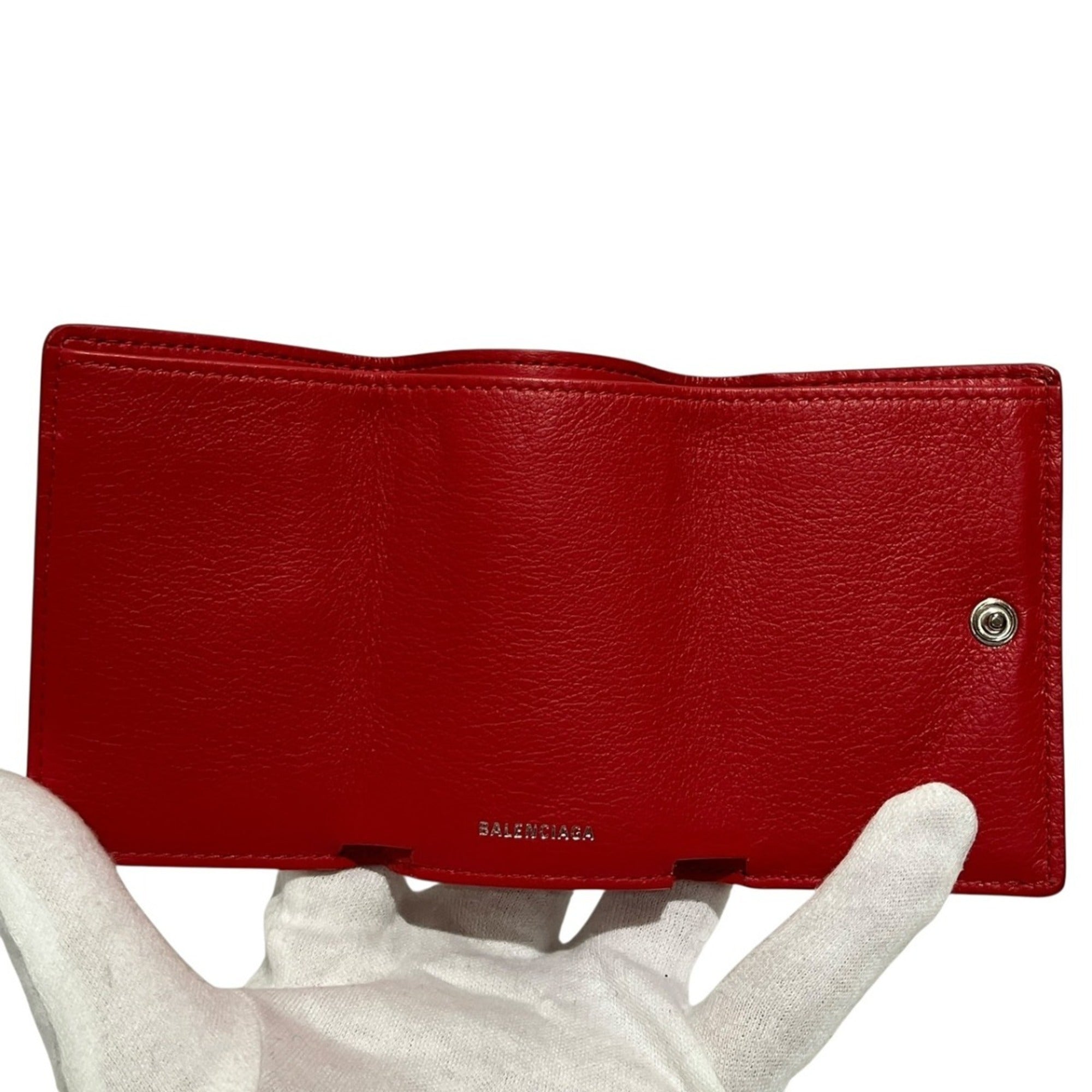 Balenciaga Red Color Paper Wallet (Tri-Fold) (Pre-Owned)
