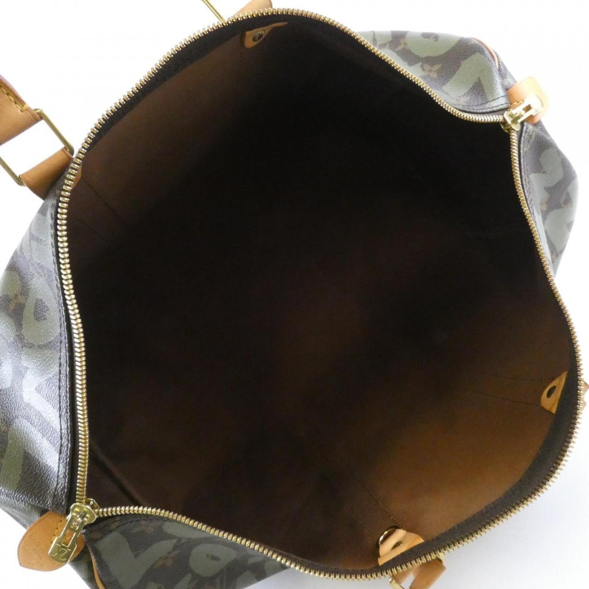 Louis Vuitton Khaki Marron Coated Canvas Boston Bag (Pre-Owned)