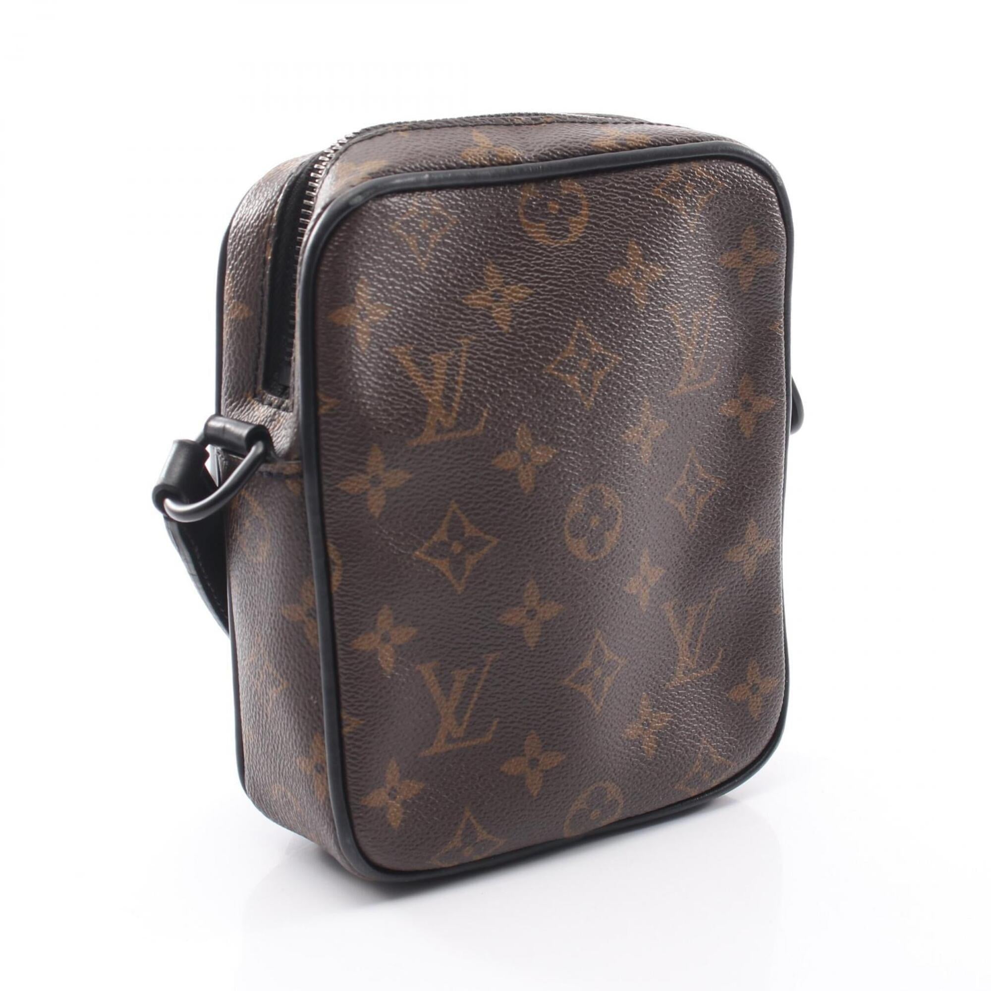 Louis Vuitton Black Brown Monogram Macassar Coated Canvas Leather Shoulder Bag (Pre-Owned)