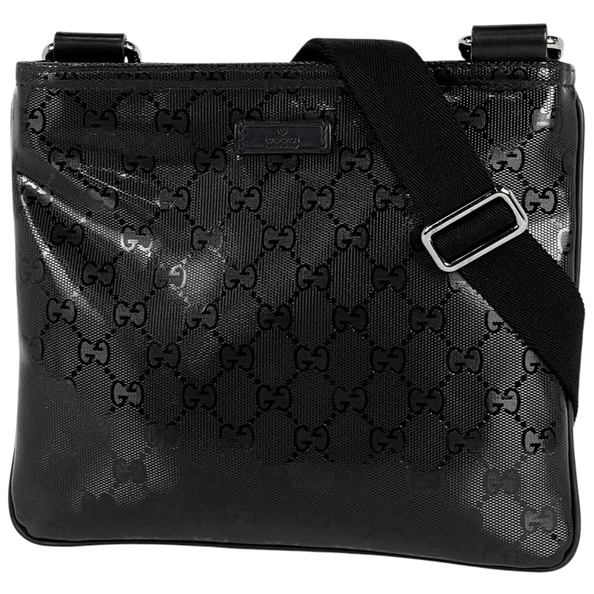 Gucci Black Coated Canvas Shoulder Bag (Pre-Owned)