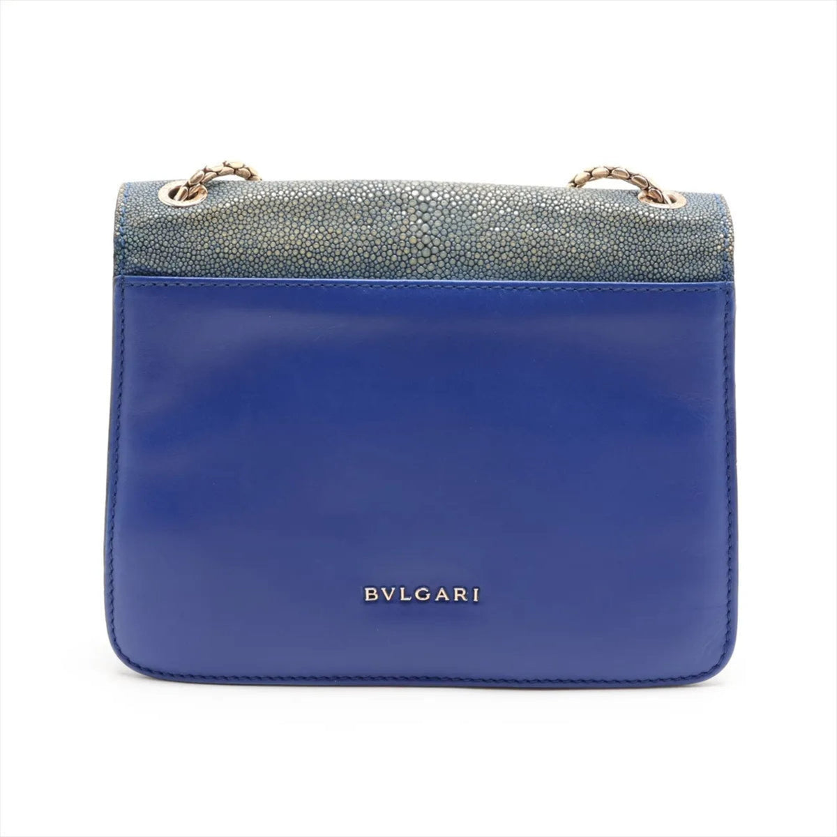 Bvlgari Blue Leather Crossbody Bag Shoulder Bag (Pre-Owned)