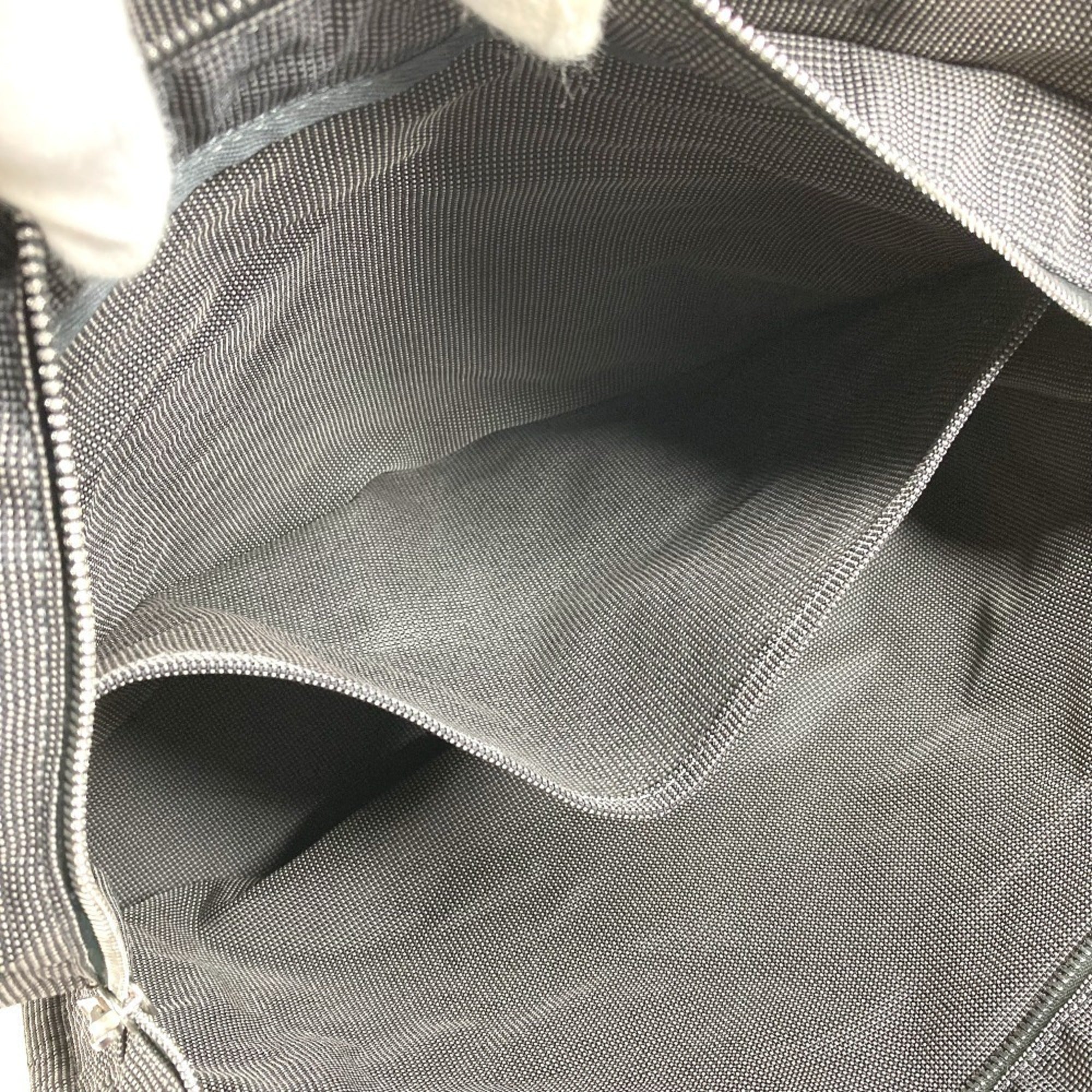 Hermes Her Line Gray Canvas Handbag Tote Bag (Pre-Owned)