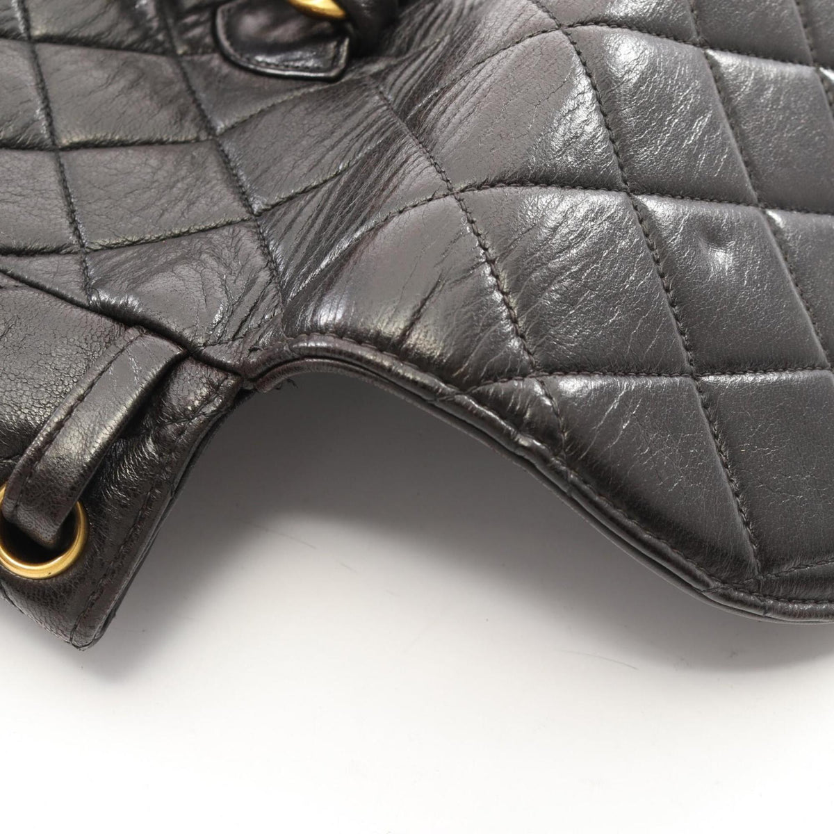 Chanel Black Leather Backpack Handbag (Pre-Owned)