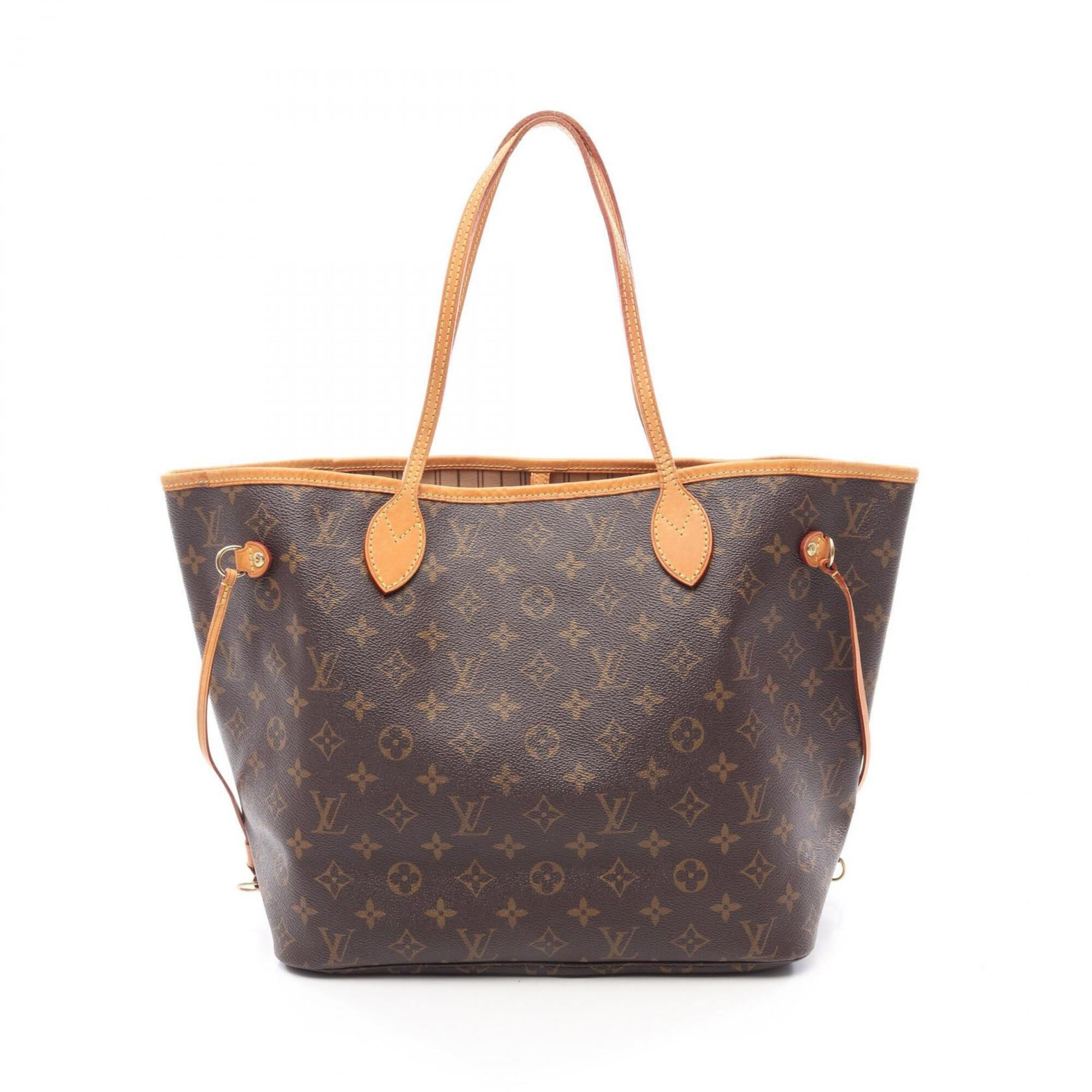 Louis Vuitton Brown Coated Canvas Leather Handbag Tote Bag (Pre-Owned)