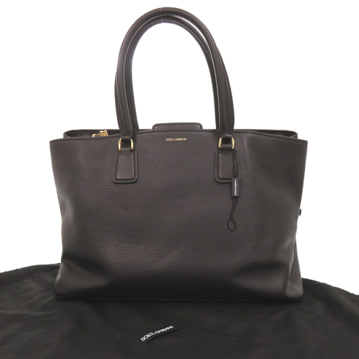 Dolce & Gabbana Black Leather Tote Bag (Pre-Owned)