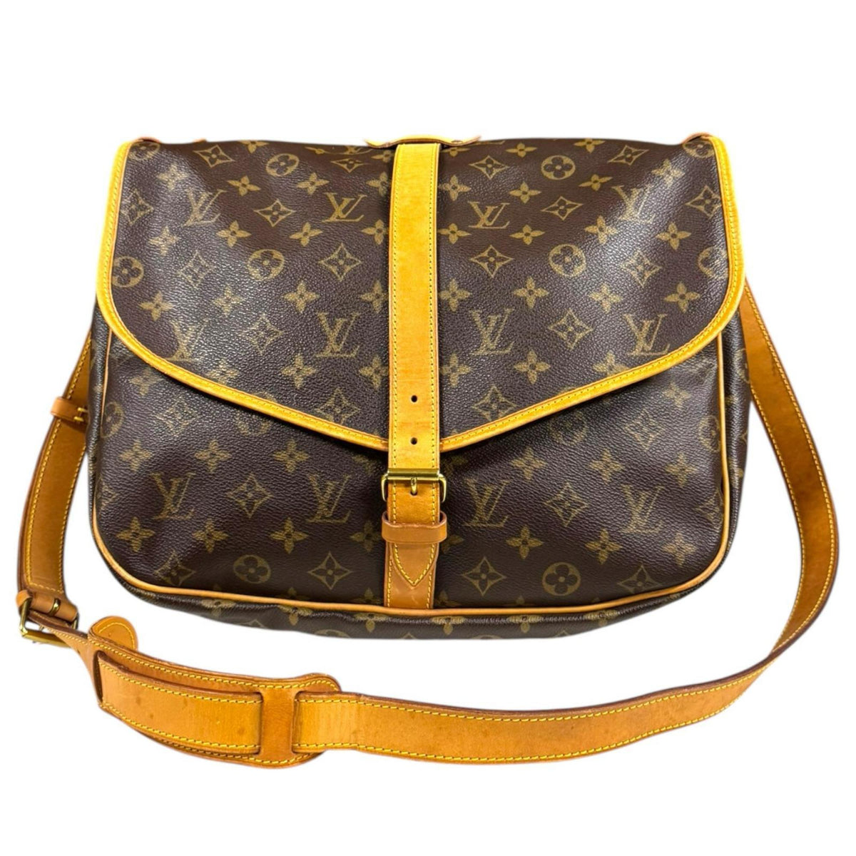 Louis Vuitton Brown Monogram Shoulder Bag (Pre-Owned)