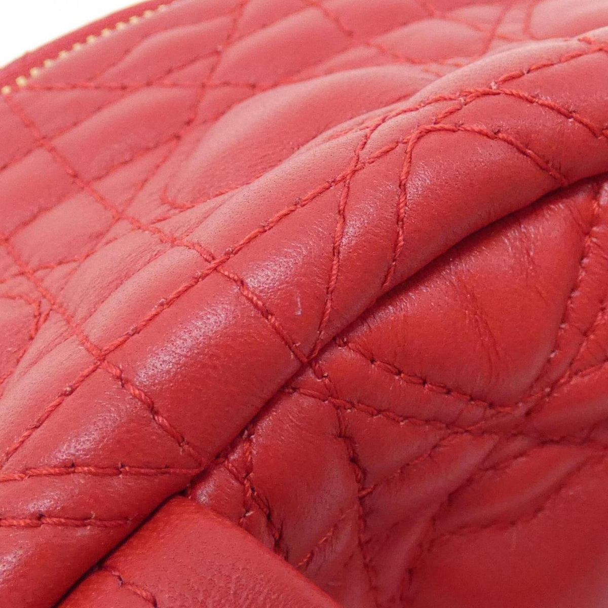 Christian Dior Red Color Leather Backpack (Pre-Owned)