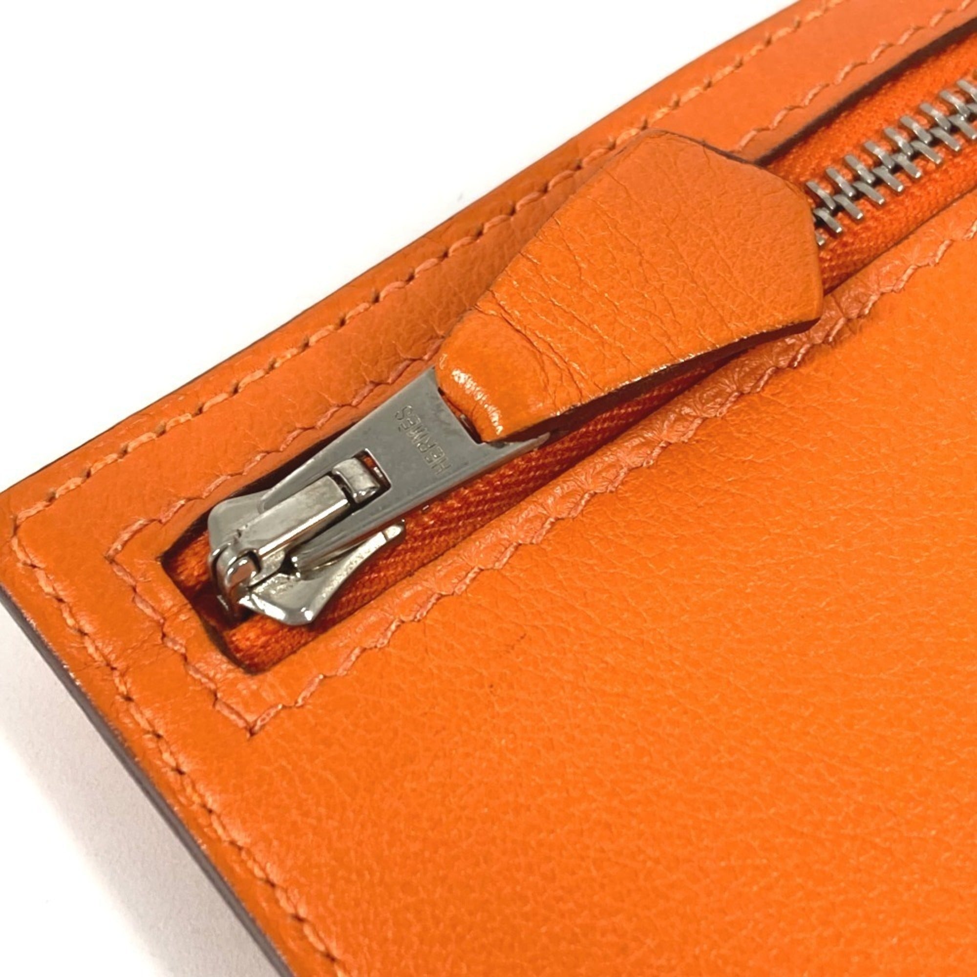 Hermes Orange Swift Leather Wallet (Bi-Fold) (Pre-Owned)
