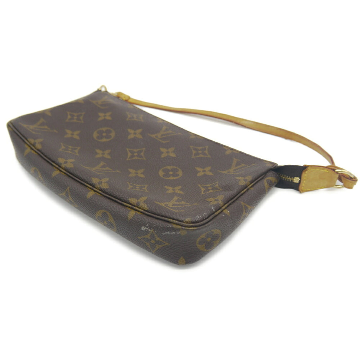Louis Vuitton Brown Monogram Leather Pochette Pouch (Pre-Owned)