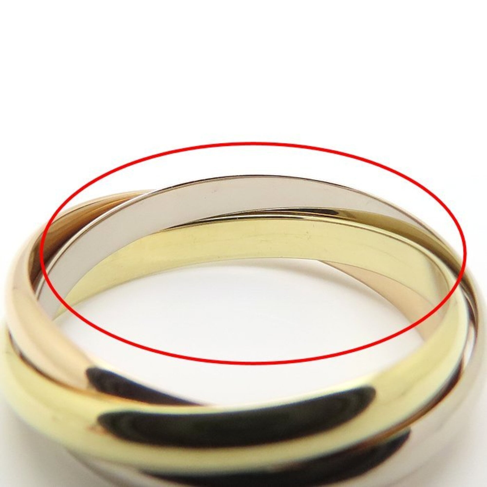 Cartier Trinity Yellow Gold (18K) Pink Gold (18K) White Gold (18K) Band Ring (Pre-Owned)