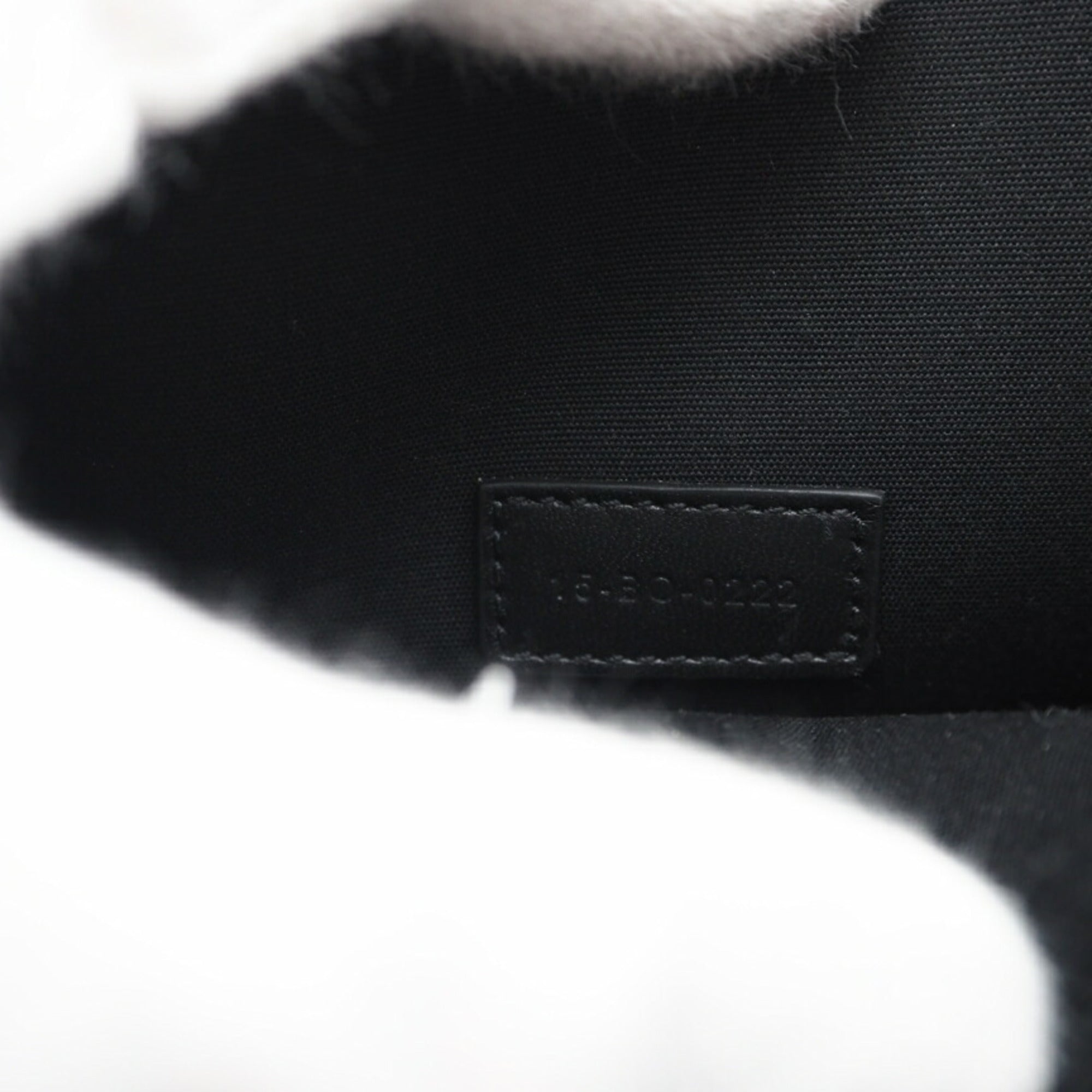 Christian Dior Black Gray Coated Canvas Shoulder Bag (Pre-Owned)