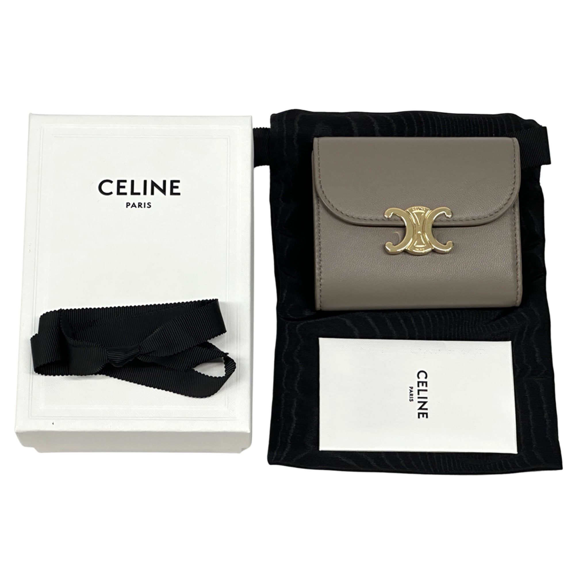 Celine Gray Leather Wallet (Bi-Fold) (Pre-Owned)