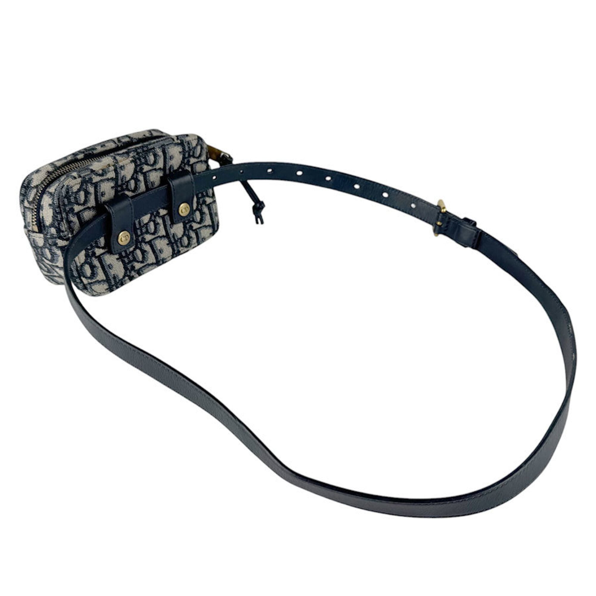 Christian Dior Navy Canvas Leather Fanny Pack (Pre-Owned)
