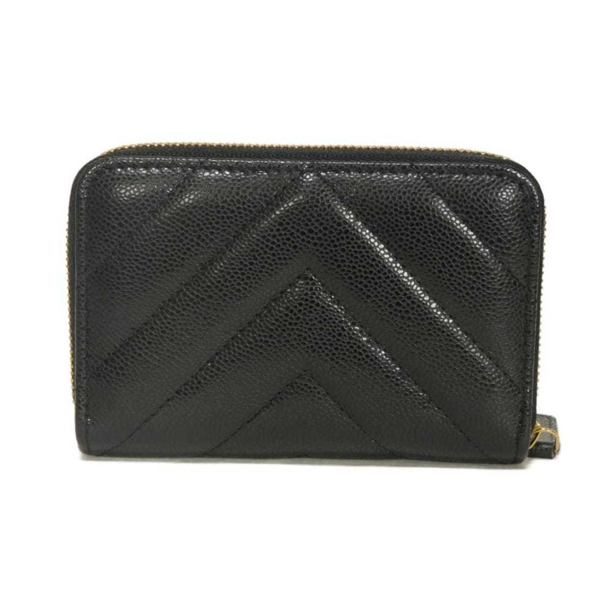 Chanel Black Leather Coin Purse/Coin Case (Pre-Owned)