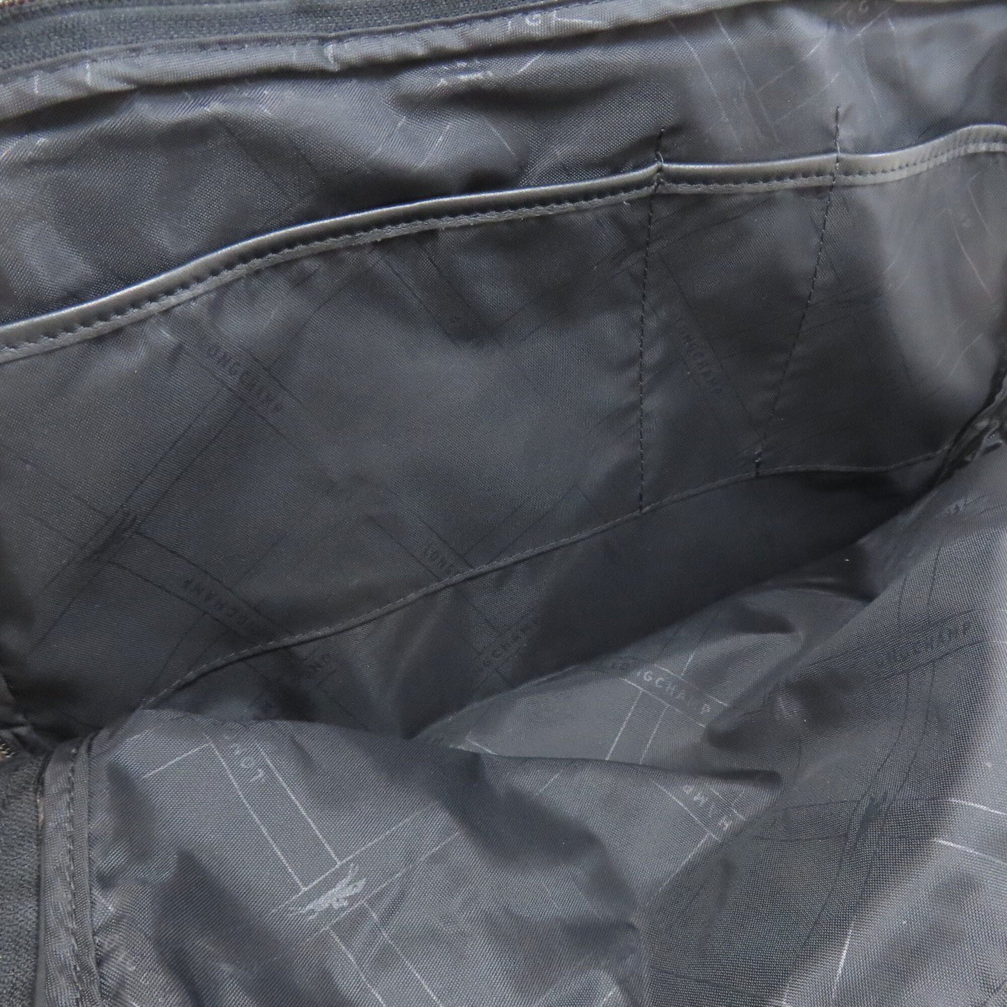 Longchamp Black Khaki Nylon Briefcase (Pre-Owned)