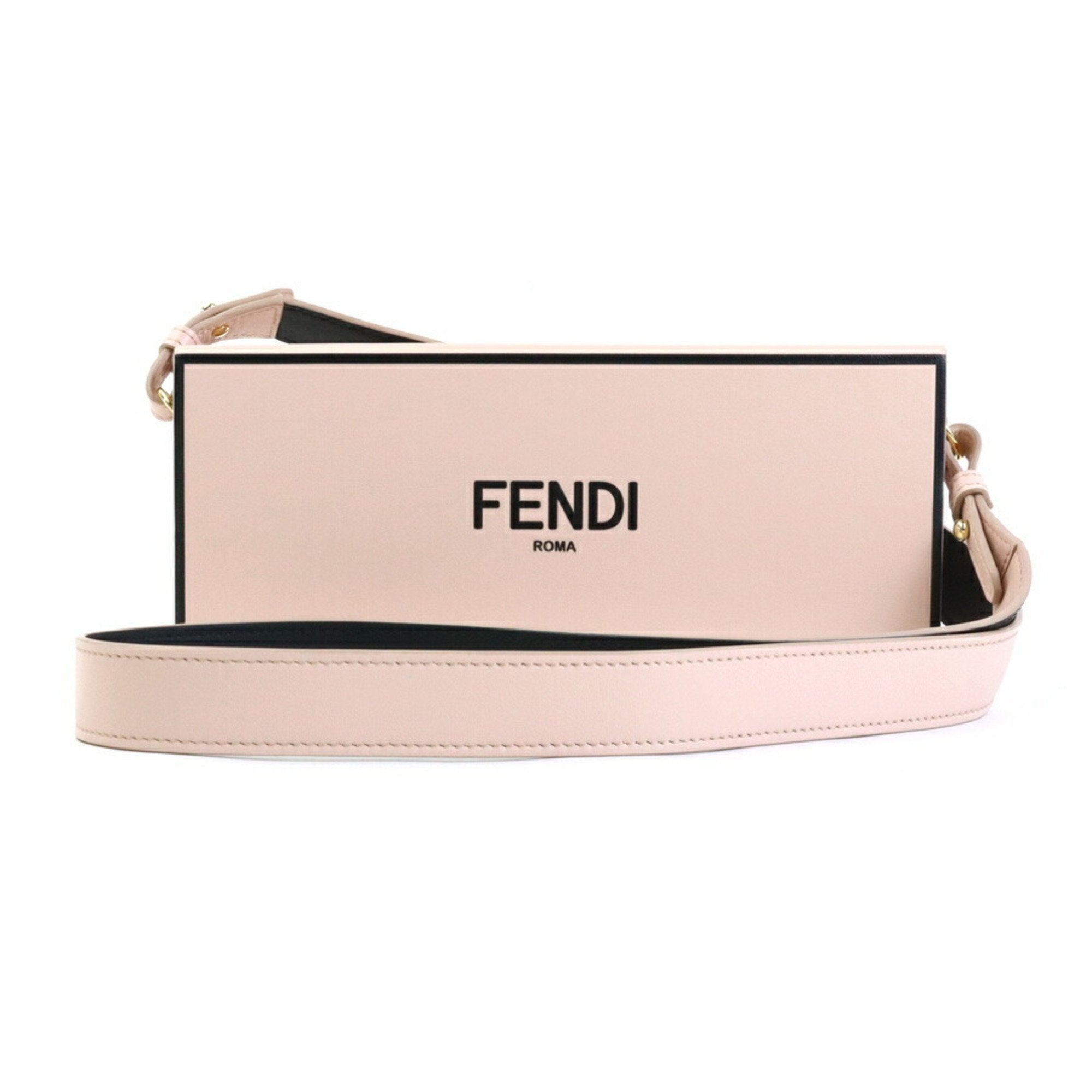 Fendi Pink Beige Leather Shoulder Bag (Pre-Owned)