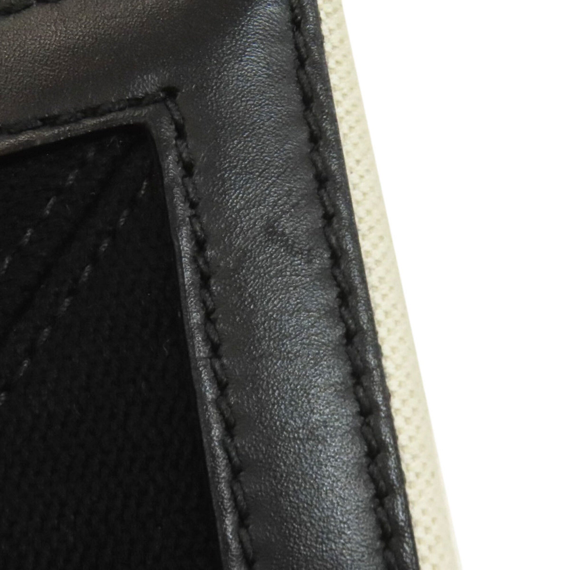 Balenciaga Black White Canvas Handbag Pouch (Pre-Owned)