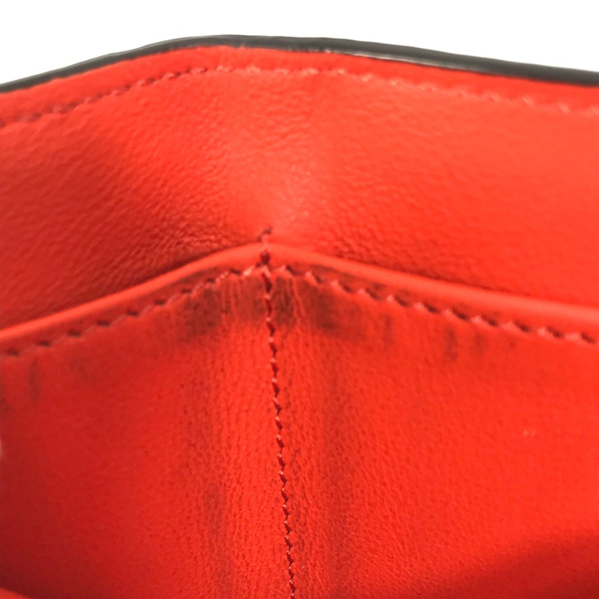 Fendi Orange Leather Wallet (Tri-Fold) (Pre-Owned)